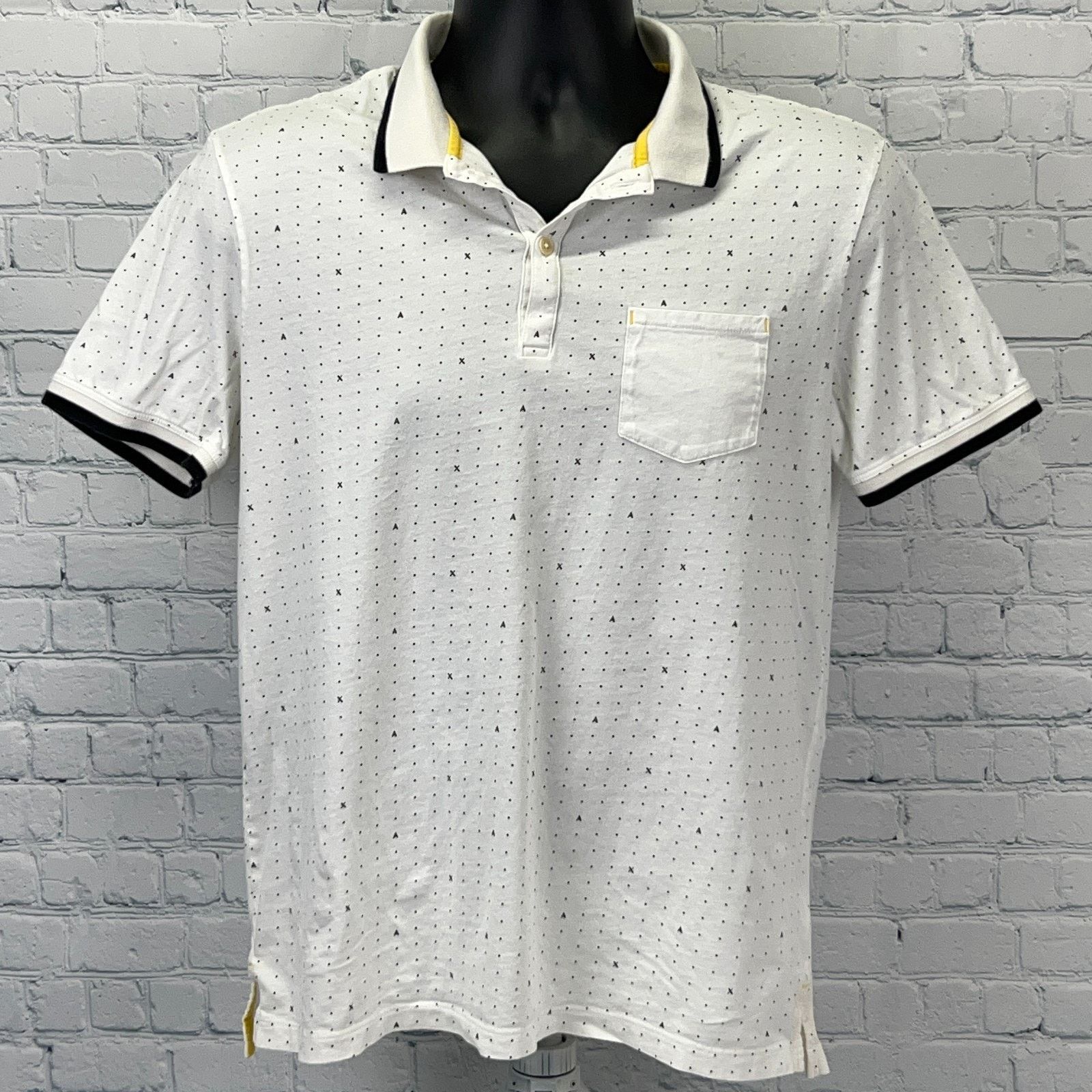Armani Exchange Armani Exchange Polo Shirt AX Spotted Polka Dot White M Size US M / EU 48-50 / 2 - 2 Thumbnail
