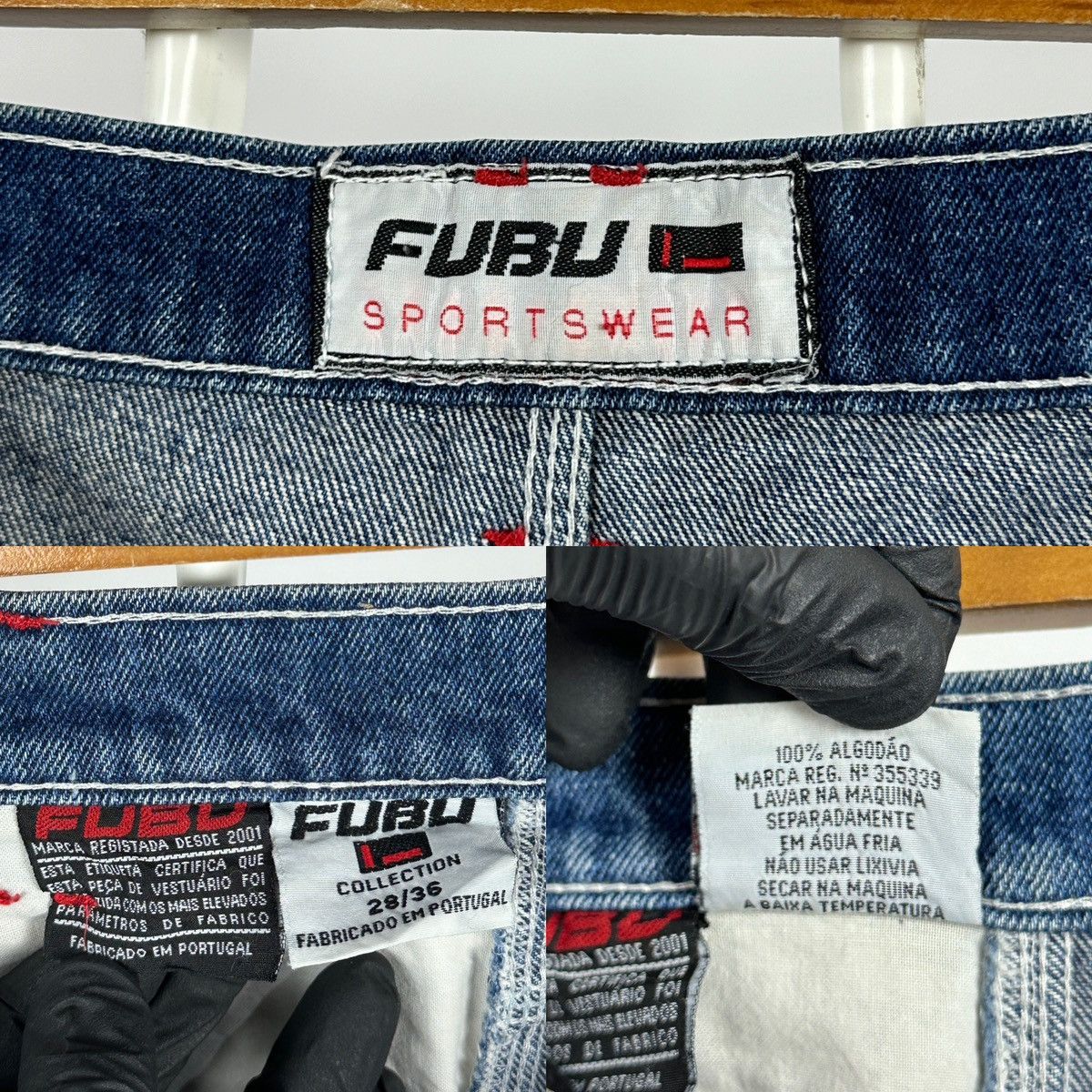 Fubu Vintage Fubu Sports Cargo Baggy Denim Pants Rap Style Size US 28 / EU 44 - 23 Thumbnail