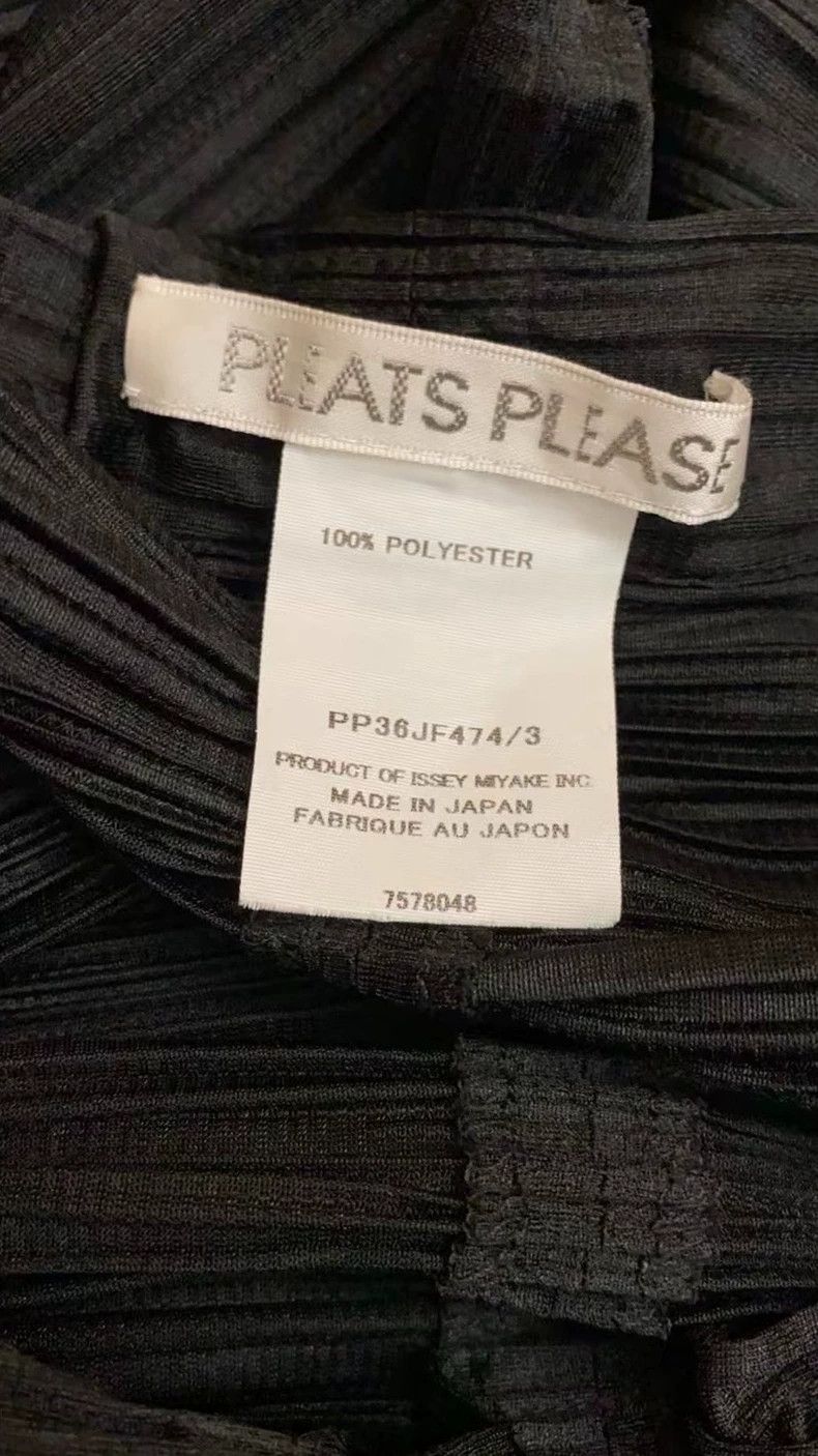 Issey Miyake Issey Miyake size:3 Black horizontal spring straight-leg p Size 31" - 4 Thumbnail