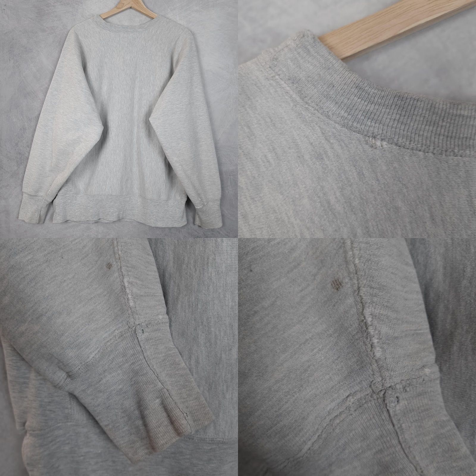 Champion VINTAGE Champion Reverse Weave Sweatshirt Mens XL Gray 80s Warmup USA Crew Neck Long Sleeve Size US XL / EU 56 / 4 - 9 Thumbnail