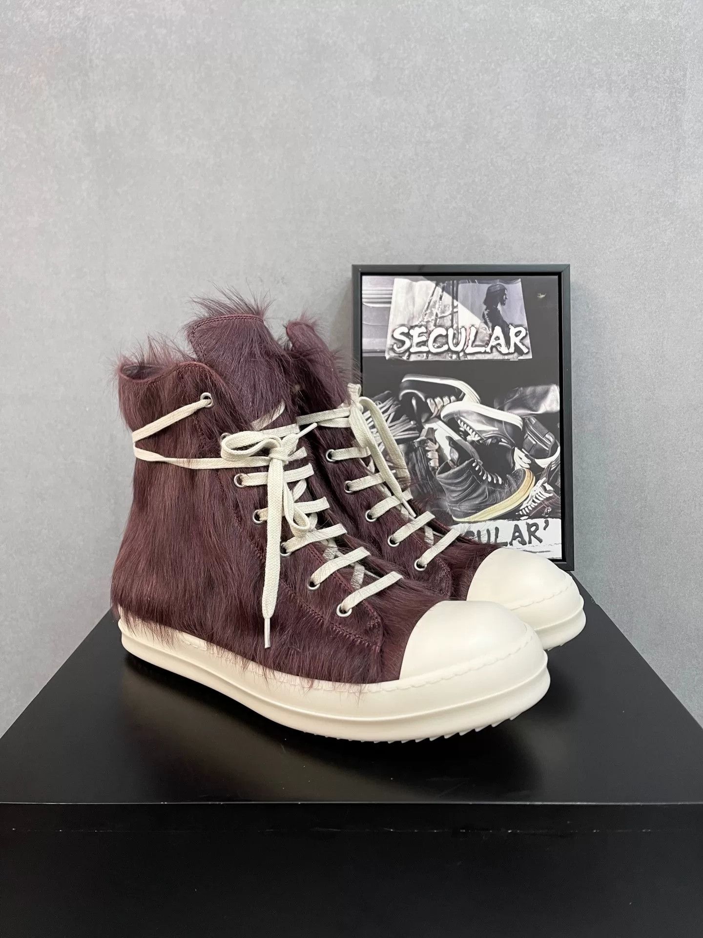 Rick Owens rick owens purple high-top luxury sneakers Size US 6 / IT 36 - 1 Thumbnail