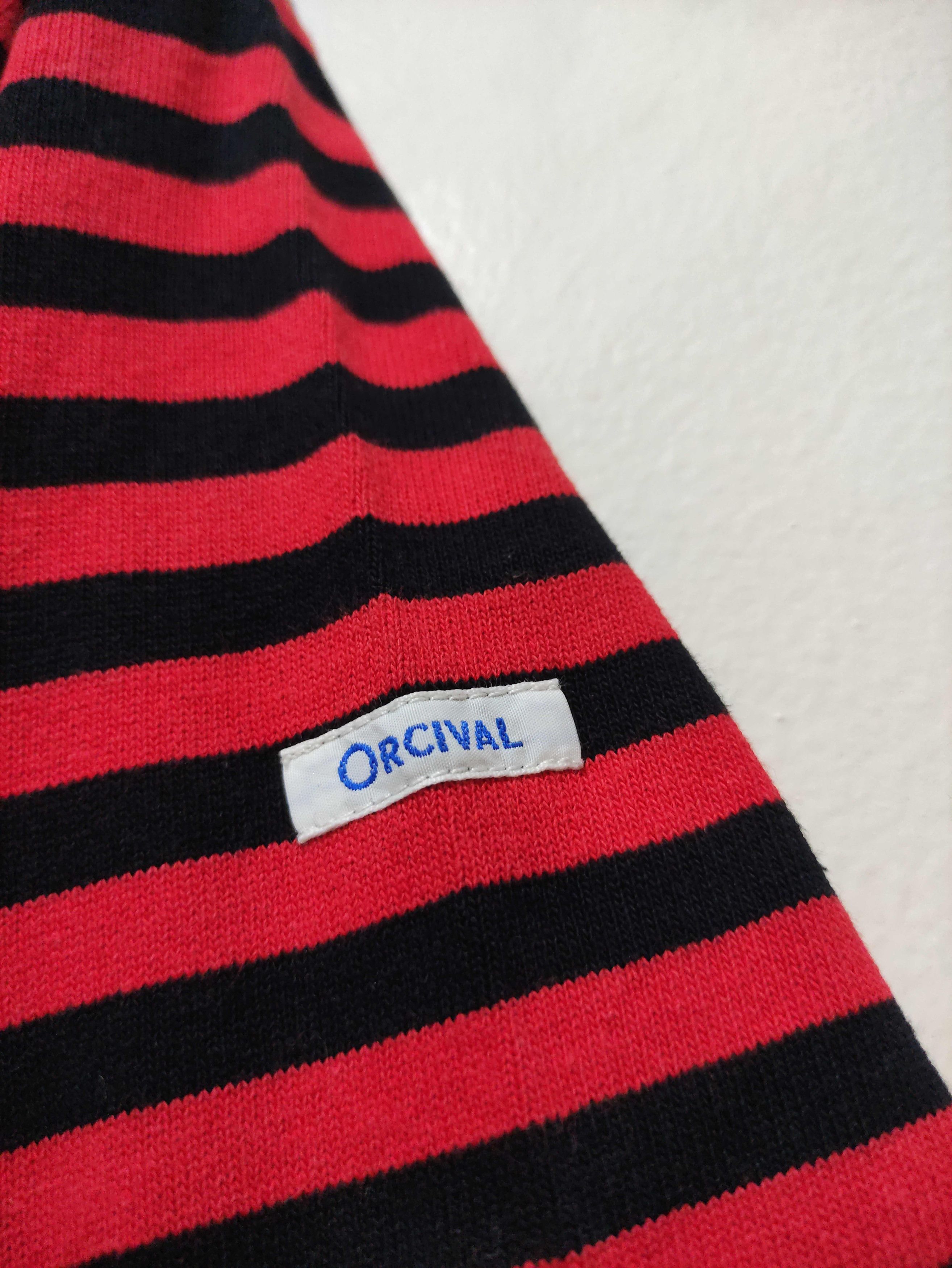 Japanese Brand Vintage Orcival France Red Black Striped Grunge style Size US M / EU 48-50 / 2 - 5 Thumbnail