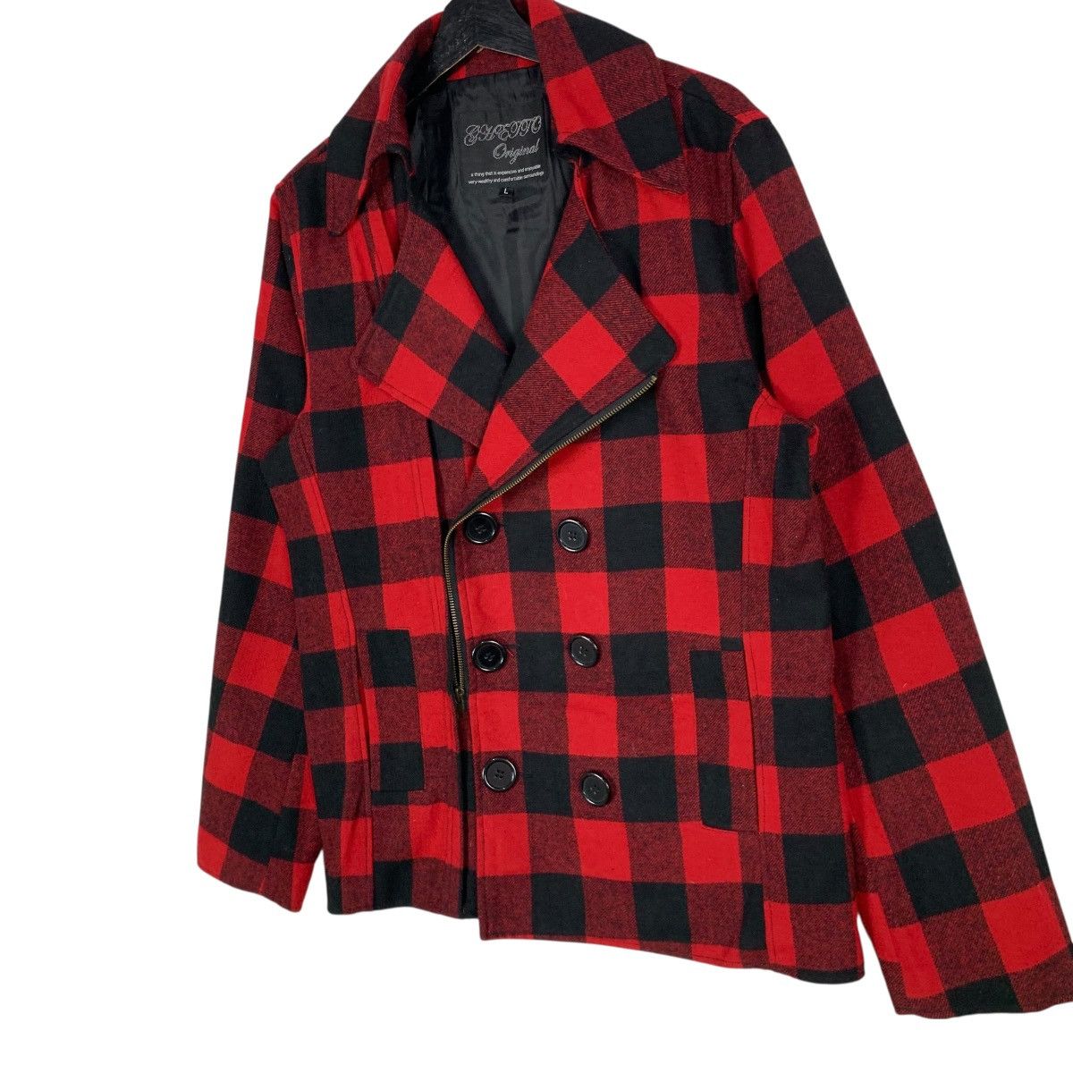 If Six Was Nine Vintage Flannel Jacket Double Collar Women Tartan Jacket Size S / US 4 / IT 40 - 4 Thumbnail