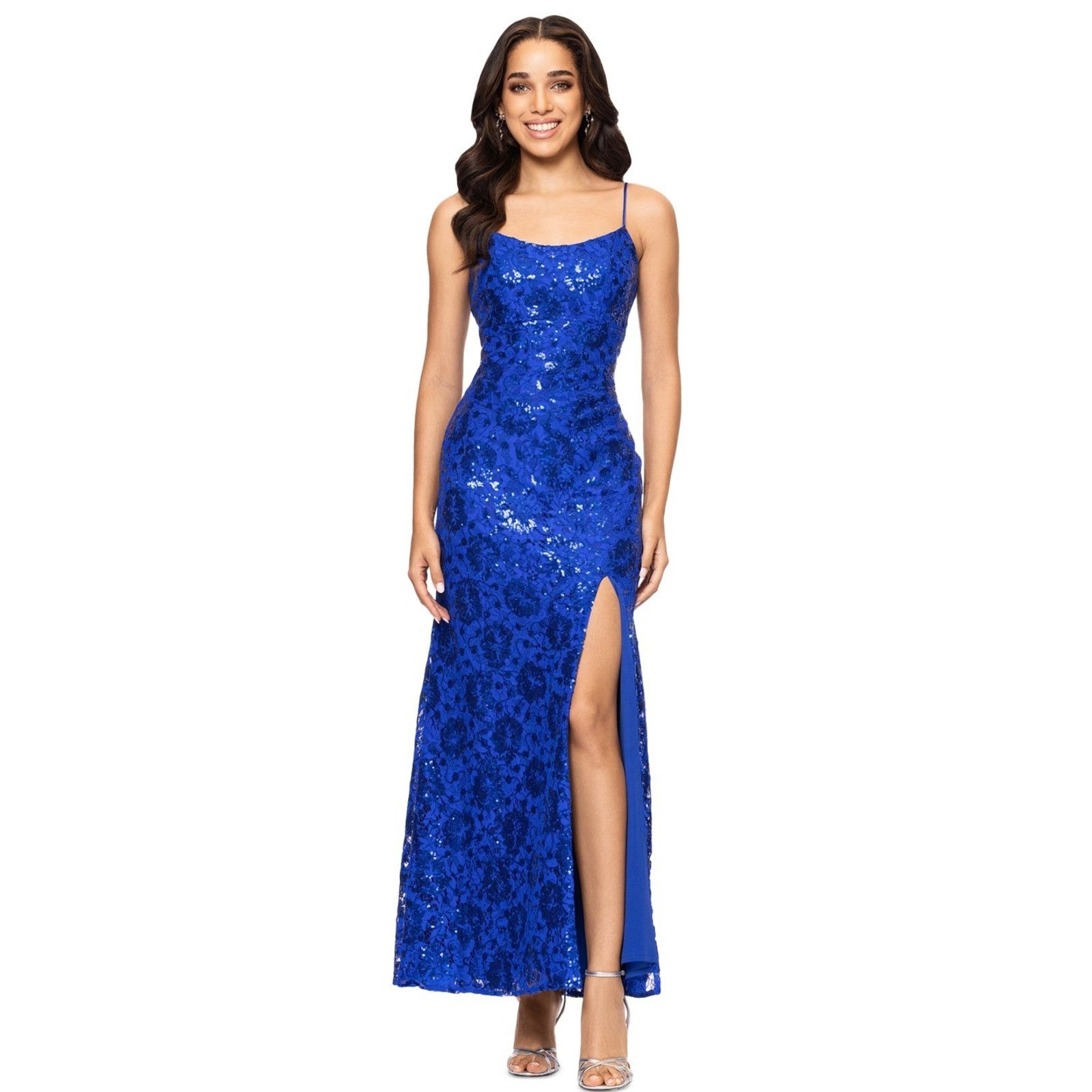 Other Betsy & Adam Women's Sequin Lace Sleeveless Gown , Size 10 Size L / US 10 / IT 46 - 1 Thumbnail