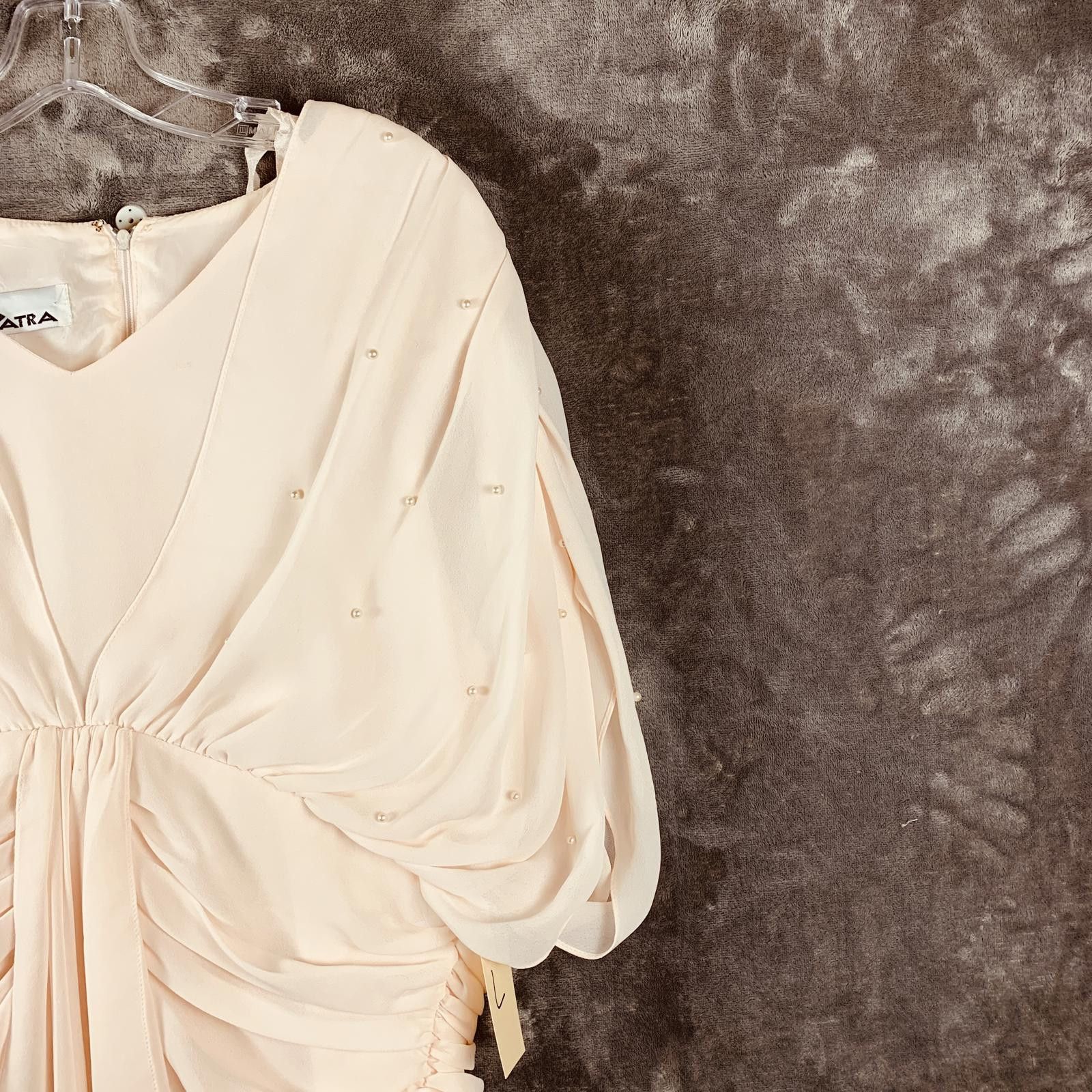 Patagonia Vintage Patra Womens Midi Dress in Soft Beige (387) Size L / US 10 / IT 46 - 6 Thumbnail