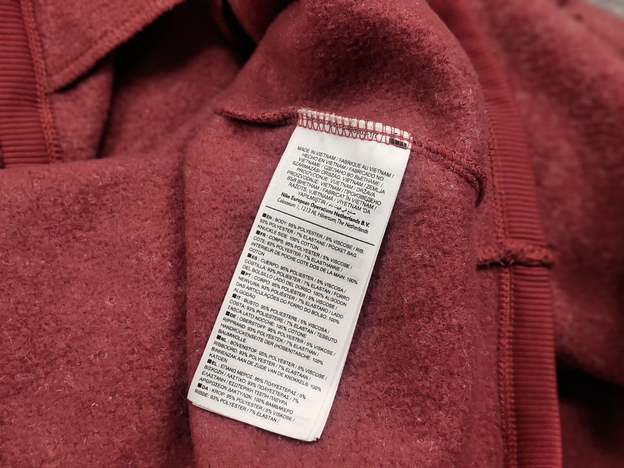 Nike Nike Fleece womens oversized zip-up burgundy Hoodie Size L / US 10 / IT 46 - 15 Thumbnail