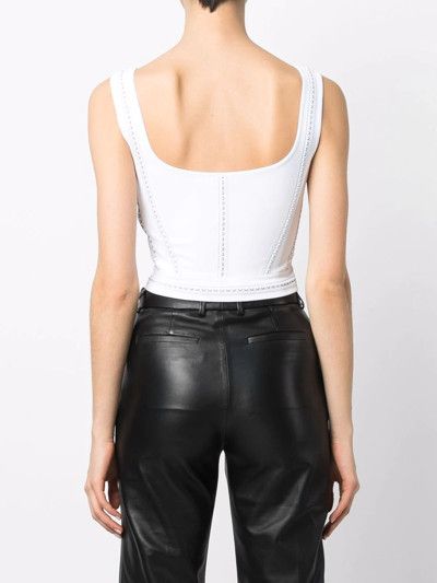 Alexander McQueen o1y0325 Crop Top in White Size S / US 4 / IT 40 - 4 Thumbnail
