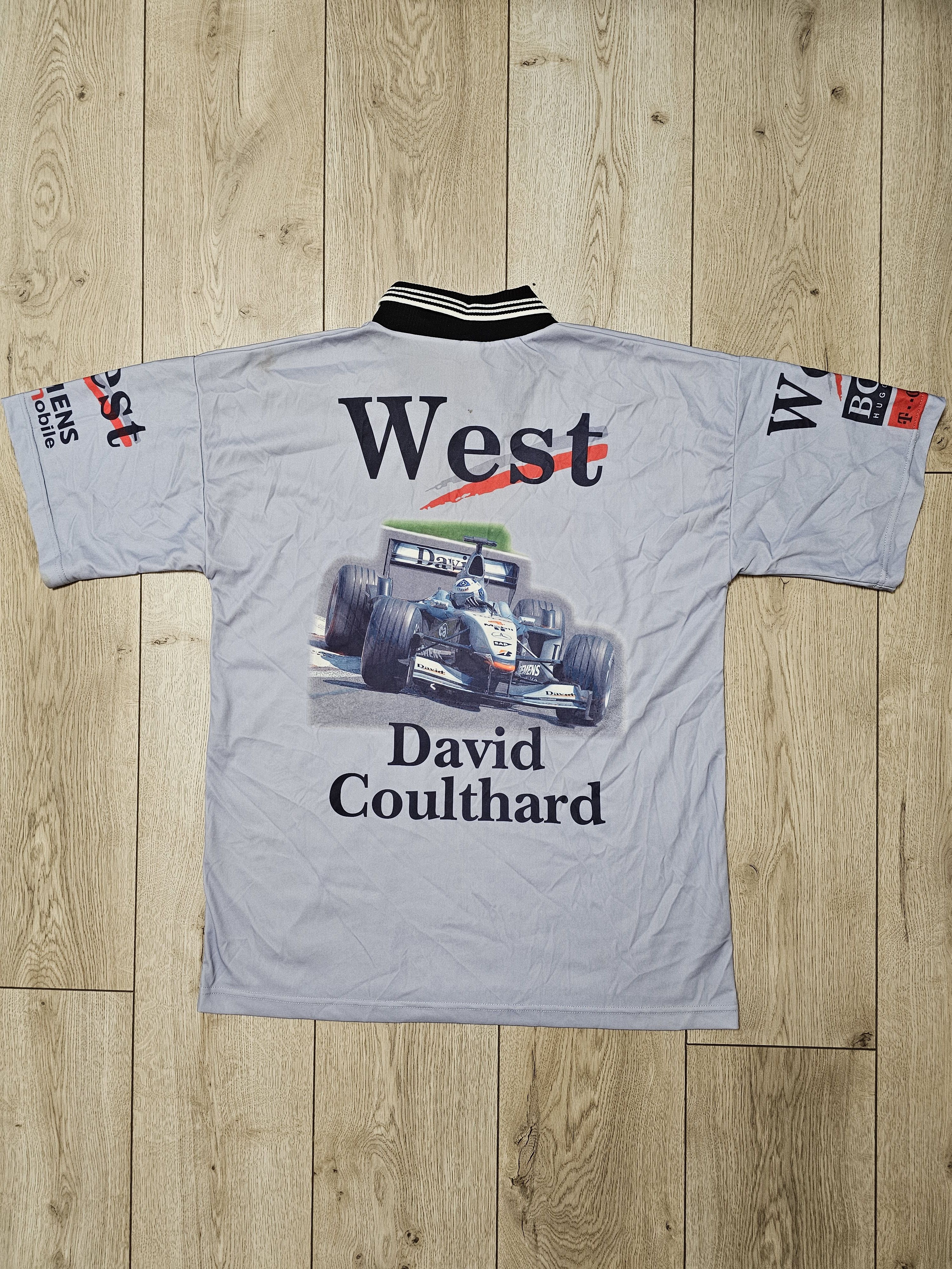 Formula 1 × Mercedes-Benz × Vintage MERCEDES BENZ WEST RACING SHIRT FORMULA 1 COULTHARD JERSEY Size US XL / EU 56 / 4 - 2 Thumbnail