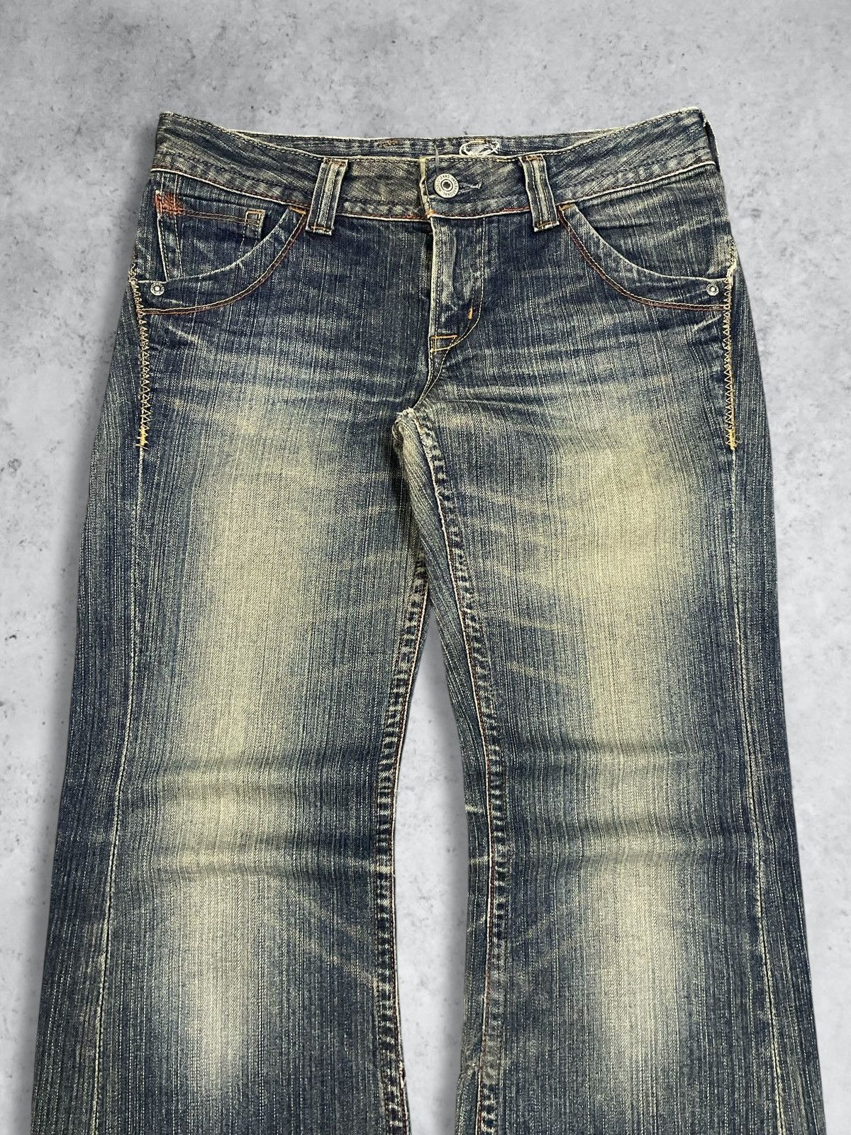 Hysteric Glamour Vintage Y2K Japanese Denim Mud Wash Womenswear Flared Jeans Size 32" / US 10 / IT 46 - 2 Thumbnail