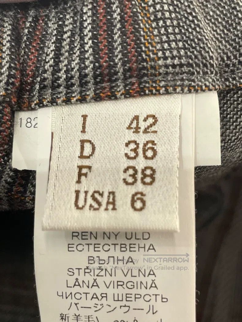 Brunello Cucinelli Brunello Cucinelli Color-Blocked Plaid Beaded New Wool Tro Size 27" / US 4 / IT 40 - 4 Thumbnail