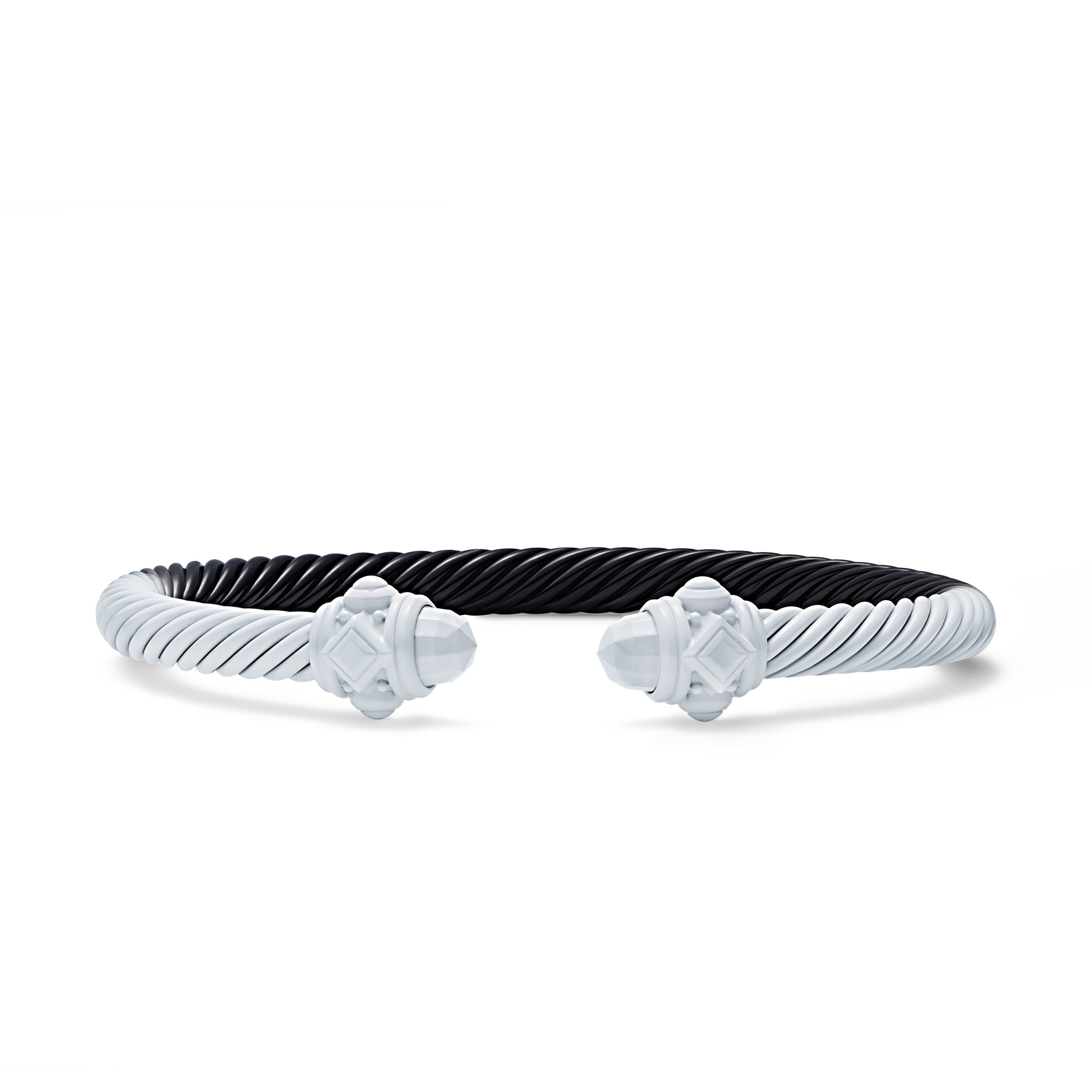 David Yurman o1w1db10526 B12543 Size:M/Bracelet in Silver/Black Size ONE SIZE - 1 Thumbnail