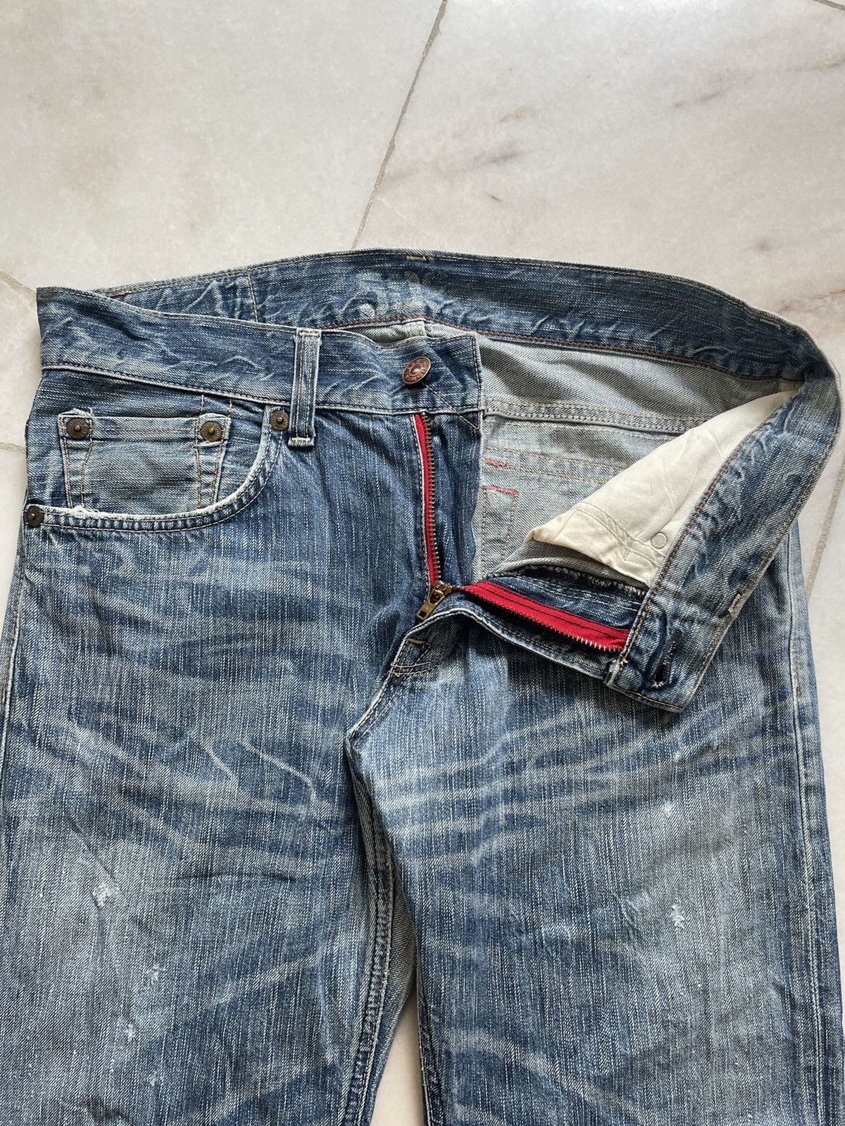 If Six Was Nine Vintage Edwin 503 Bluetrip Flare Jeans Size US 34 / EU 50 - 6 Thumbnail
