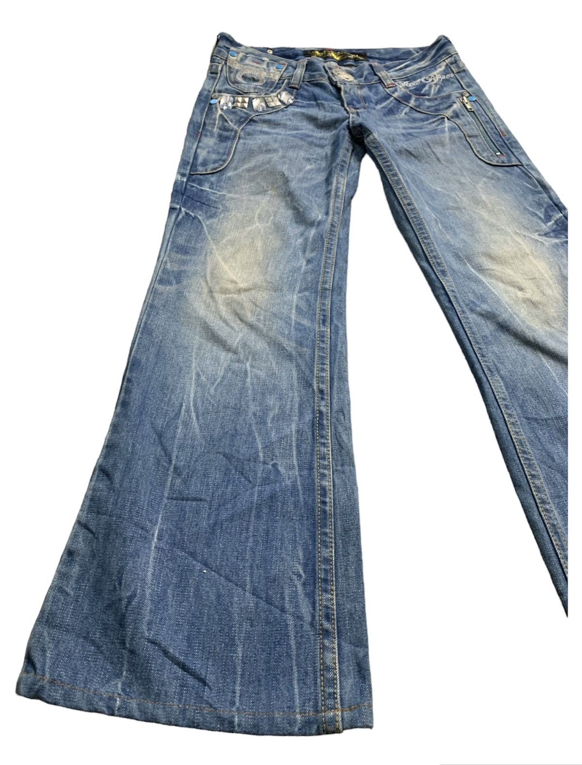 Other FLARED RED PEPPER STUDDED LOW RISE WOMEN JEANS Size US 31 - 7 Thumbnail