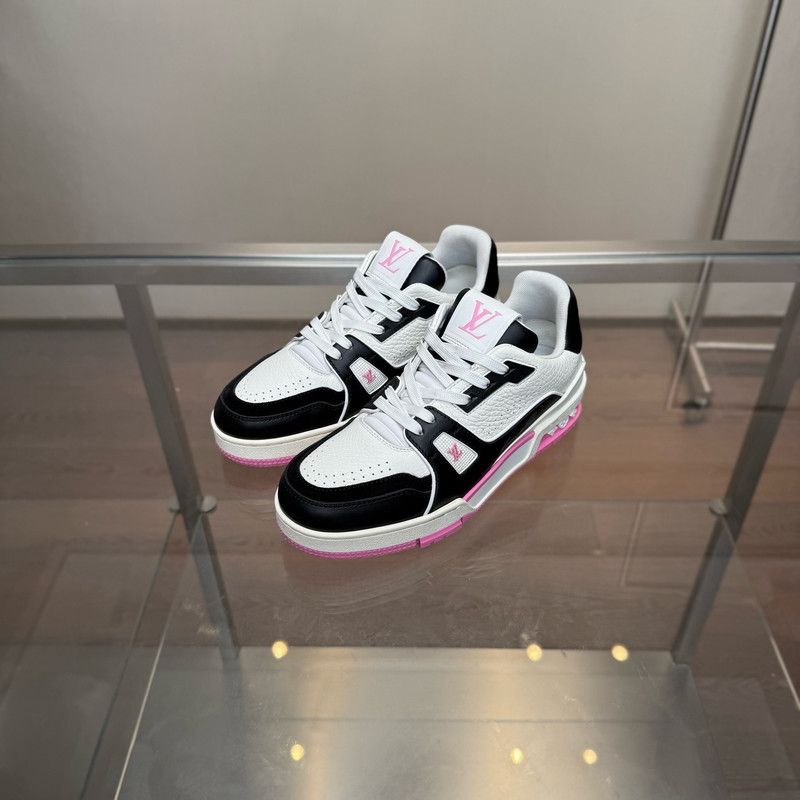 Louis Vuitton Louis Vuitton Trainer Low Top Sneakers in Pink 0079 Size US 7 / IT 37 - 1 Thumbnail