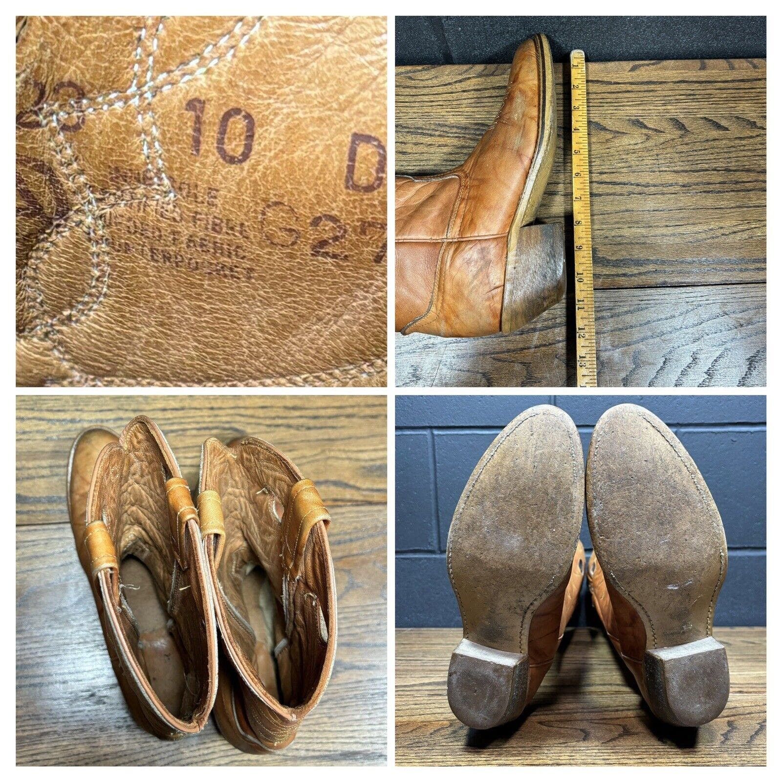Acme Clothing ACME 1607 Brown Distressed Western Boots Size US 10 / EU 43 - 4 Thumbnail