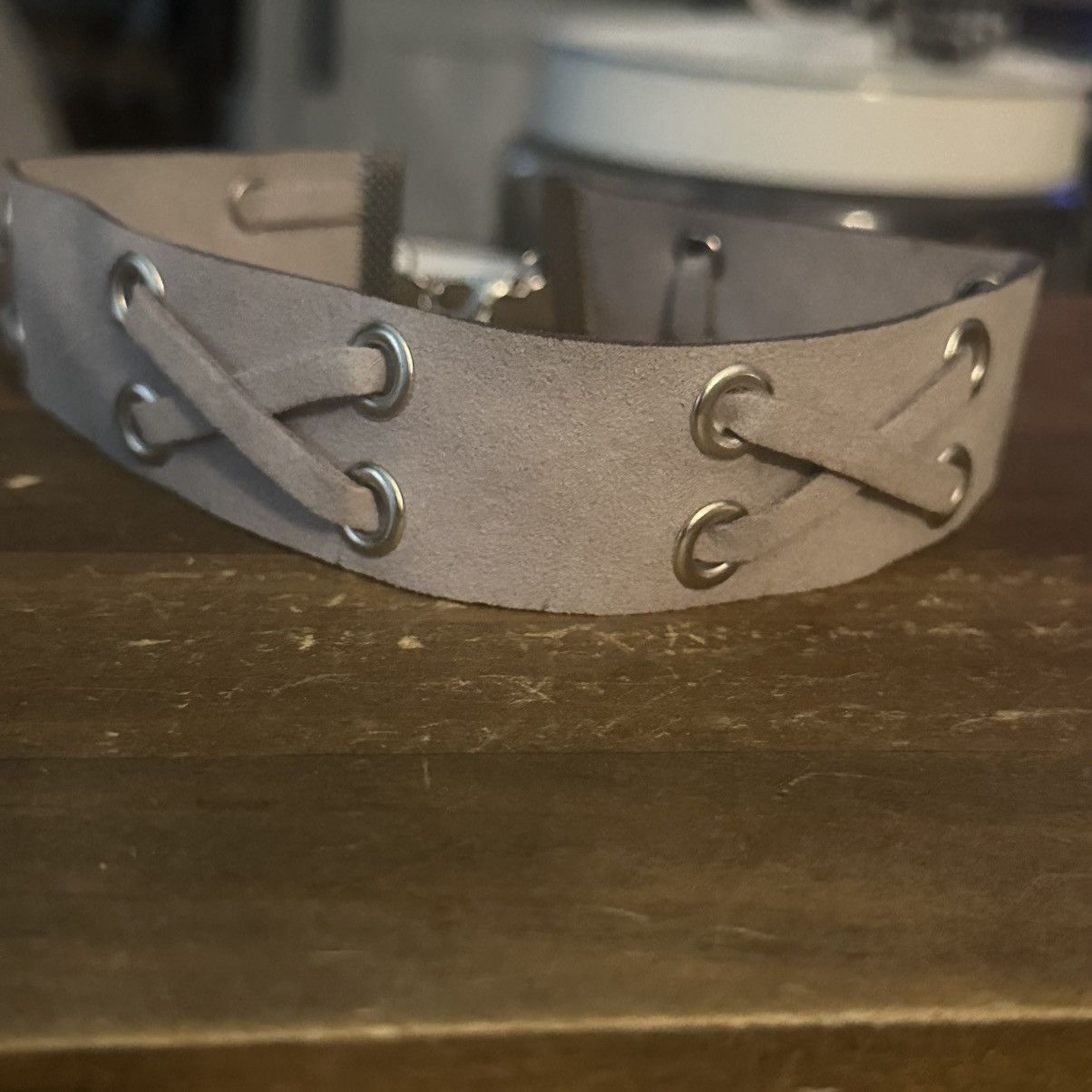Other Gray suede thick choker necklace Size ONE SIZE - 3 Thumbnail