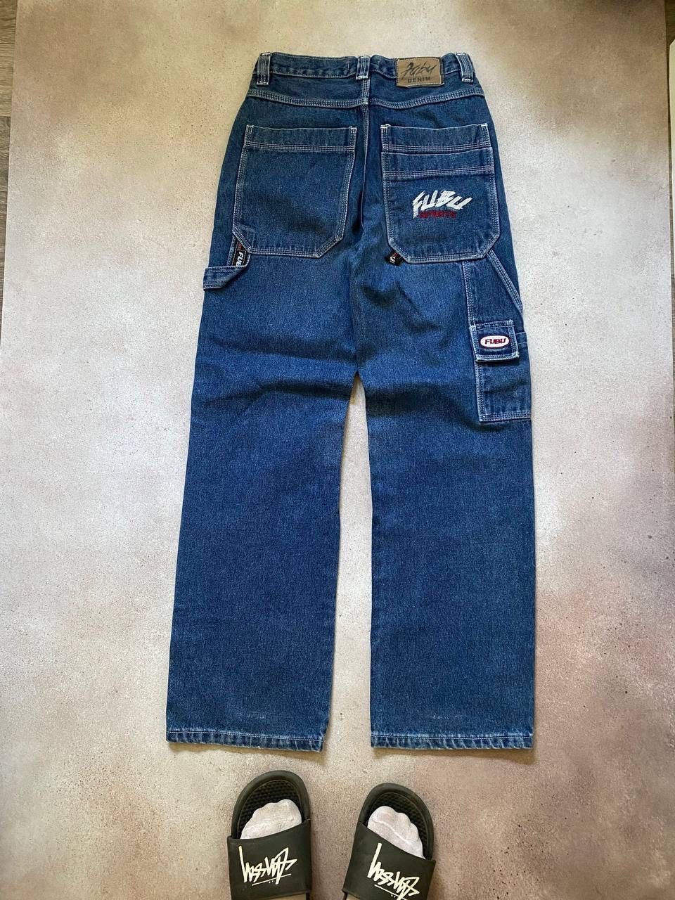 image of Y2K Fubu Vintage Hip Hop Baggy Jeans in Blue, Men's (Size 30)