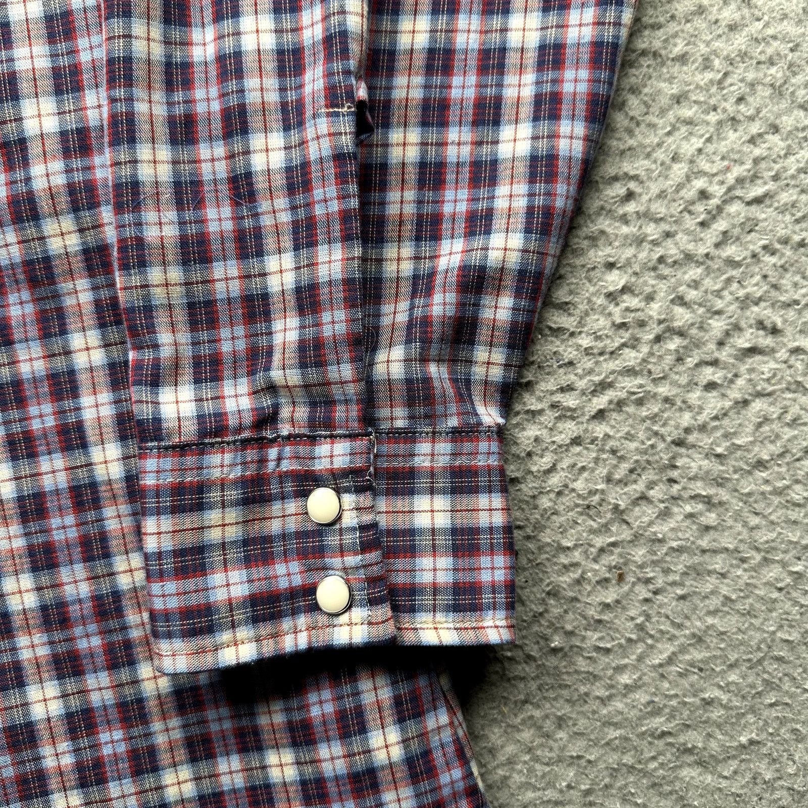 Wrangler Vintage 80s Wrangler Western Pearl Snap Plaid Shirt Mens XL Size US XL / EU 56 / 4 - 8 Thumbnail