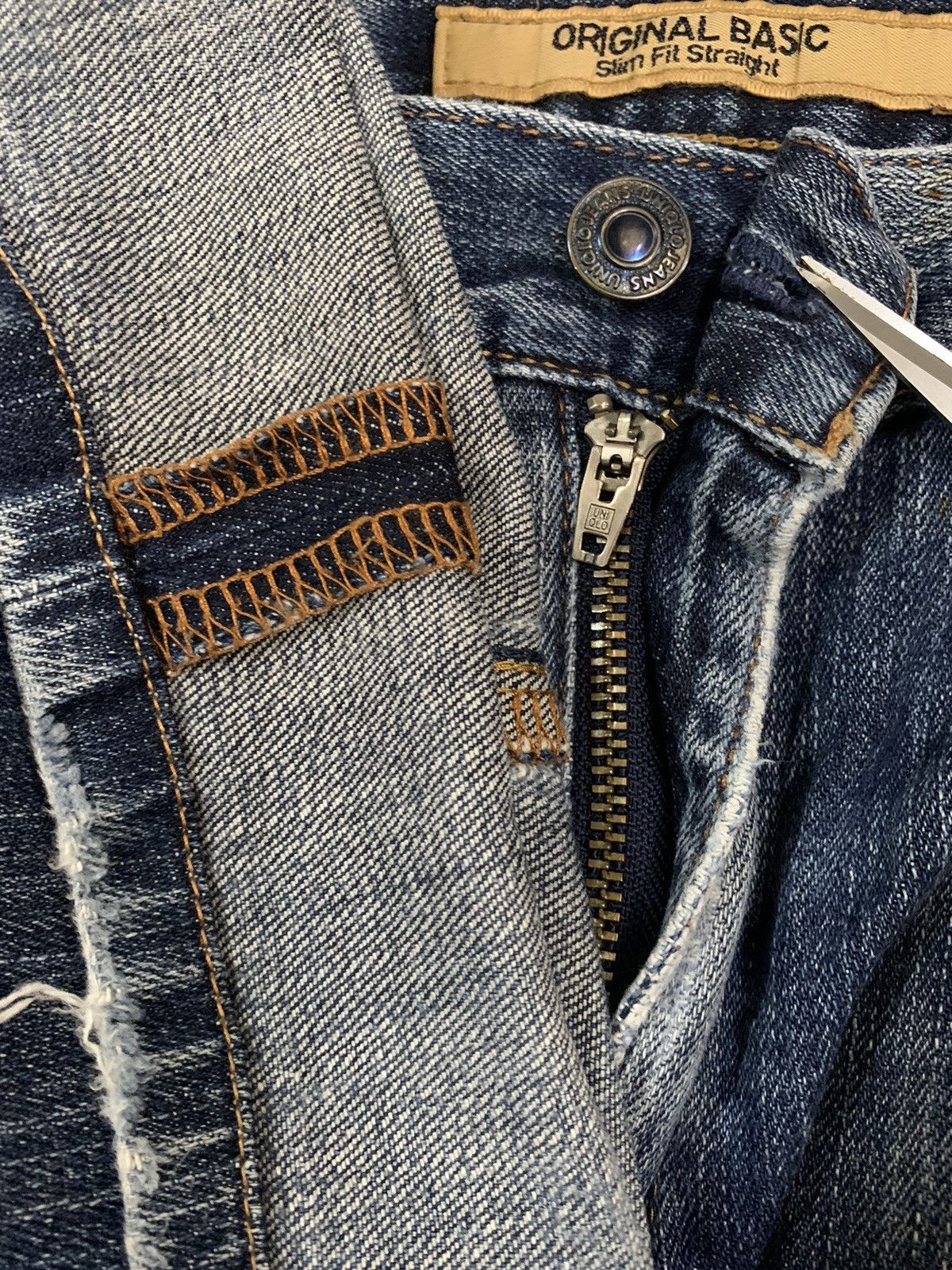 Undercover × Uniqlo Vintage Uniqlo S001 Straight Leg Distressed Grunge Jeans Size US 31 - 4 Thumbnail