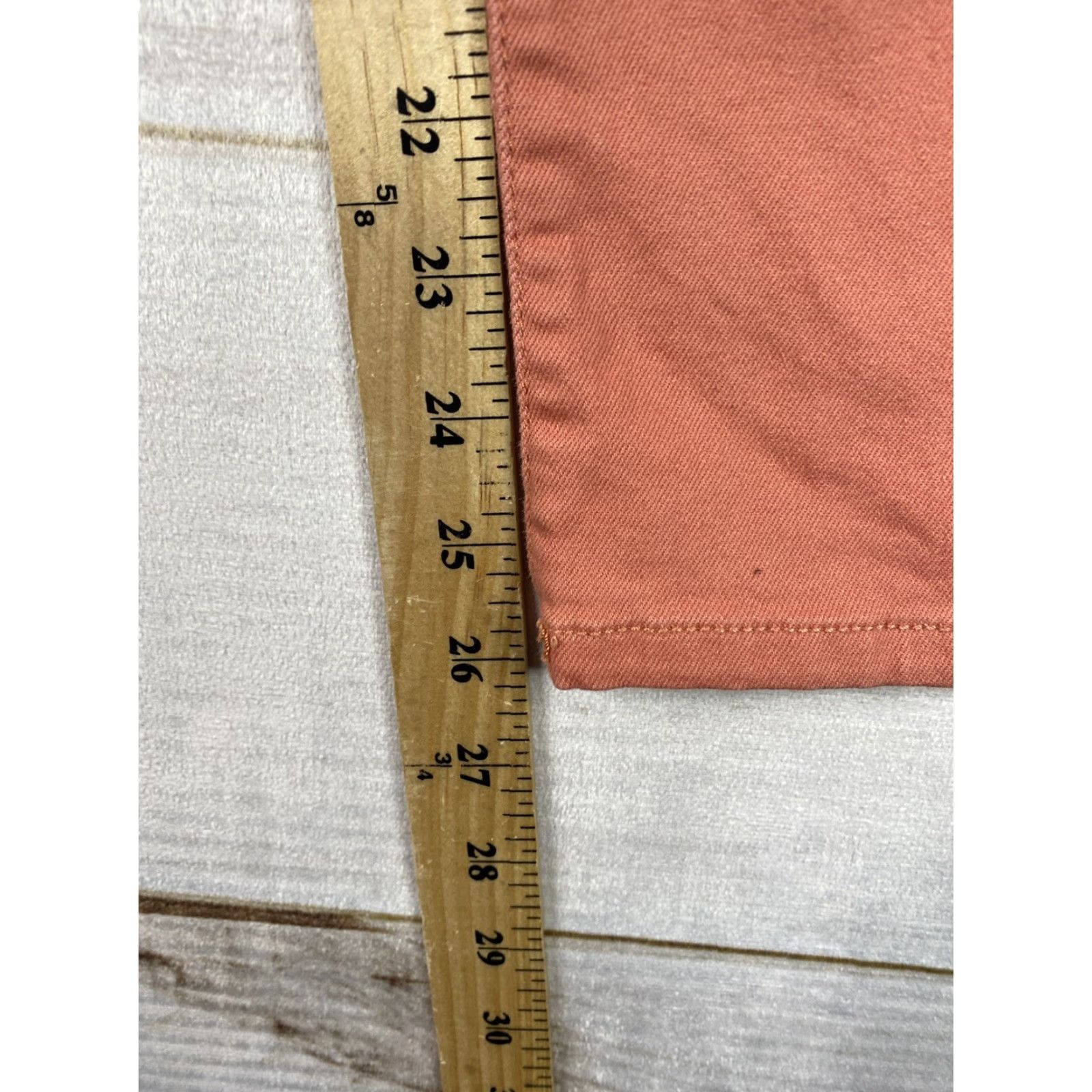 Denime Royalty Wannabettabutt Jeans Womens 8 Orange Denim Mid Rise Tapered Leg 5-Pocket Stretch Cotton Blend Slim Comfort Crop Ankle Size 30" / US 8 / IT 44 - 6 Thumbnail