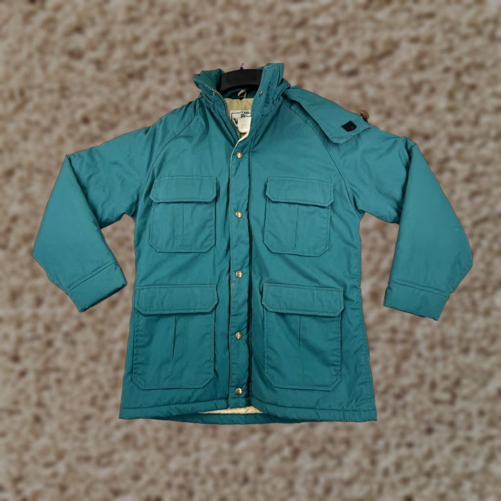 Vintage Woolrich Jacket Womens M Teal Hooded Pockets Winter Coat Polyester Knit All Seasons Long Sleeve Modern Overcoat Casual Everyday Size M / US 6-8 / IT 42-44 - 1 Thumbnail