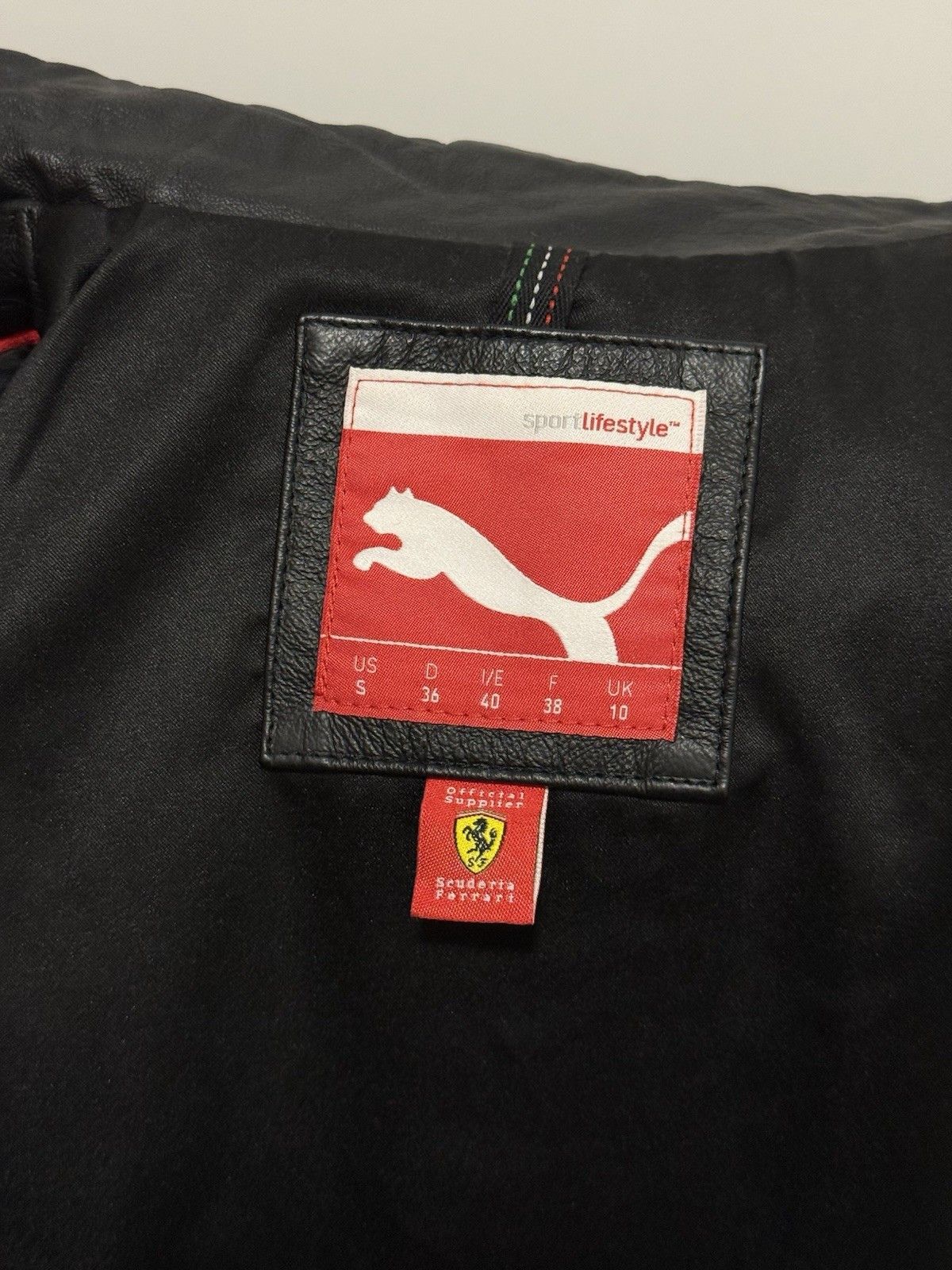 Ferrari × Puma DDP Puma Ferrari Leather Jacket Womens Biker Racing F1 Moto Size S / US 4 / IT 40 - 13 Thumbnail