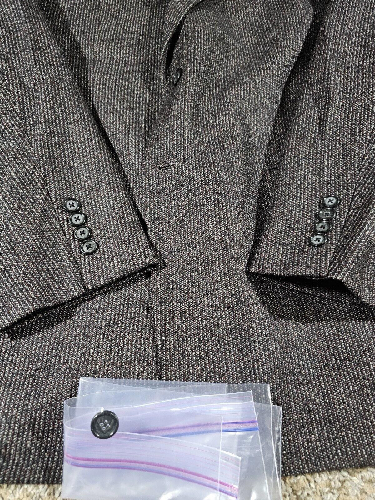 Designer Marco Carelli Lambswool Cashmere Blazer 44L 2 Button READ Size 38R - 2 Thumbnail