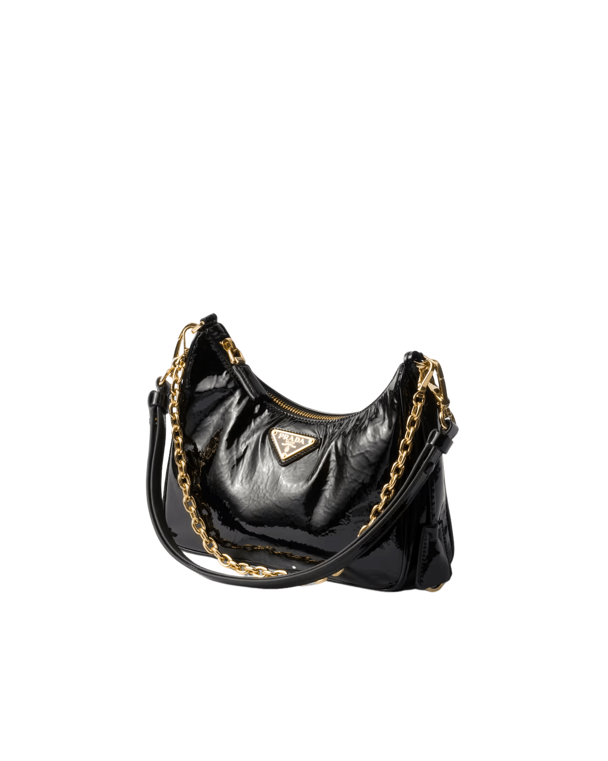 Prada PRADA Re-Nylon Mini Black Pat. Leather Shoulder Bag New Size ONE SIZE - 2 Thumbnail