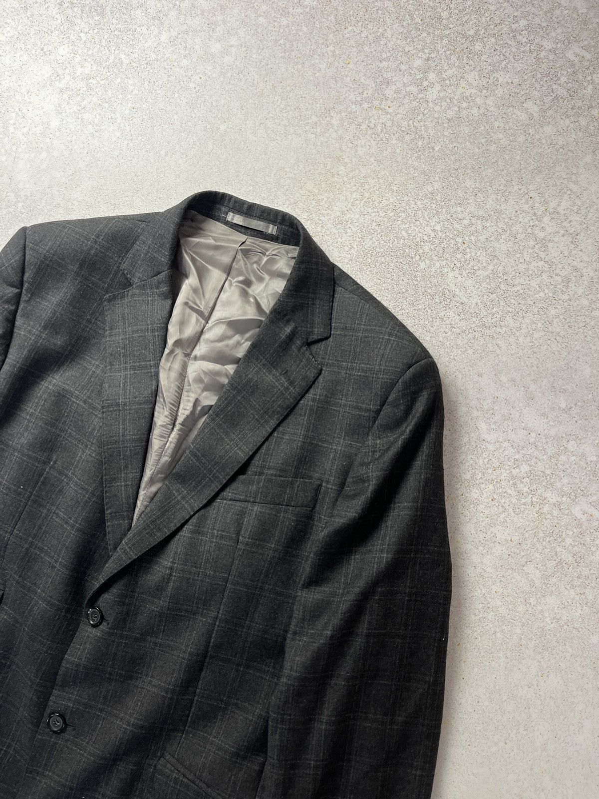 Hackett HACKETT Wool Blazer MW812264 BRUSHED MULTED CHECK Rare Size 42L - 2 Thumbnail