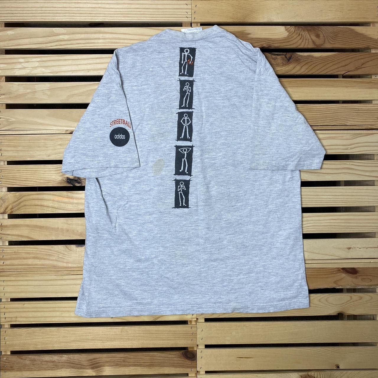 Adidas Vintage Adidas Streetball Gray Basketball Tee Size Large Size US L / EU 52-54 / 3 - 2 Thumbnail