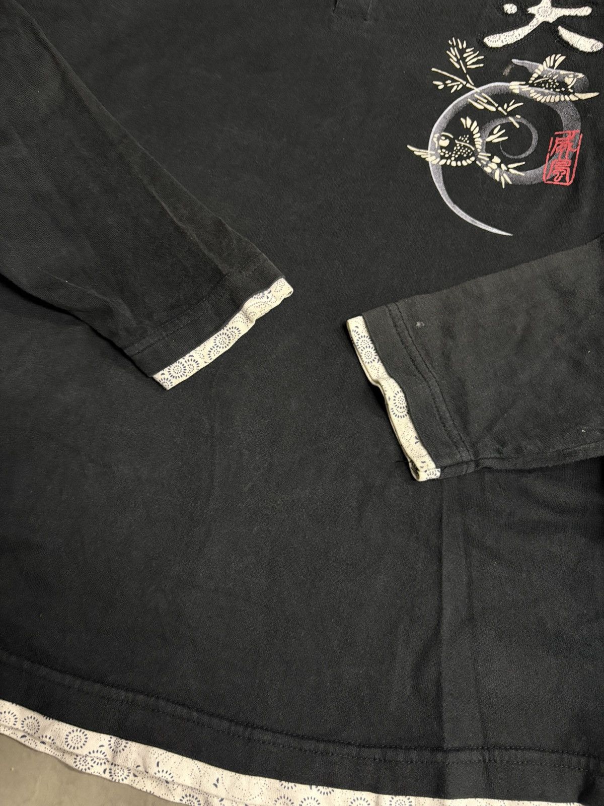 Greg Lauren NICE🔥🔥KARAKURI TAMASHI POEM HENLEY L/S T SHIRT Size US M / EU 48-50 / 2 - 4 Thumbnail