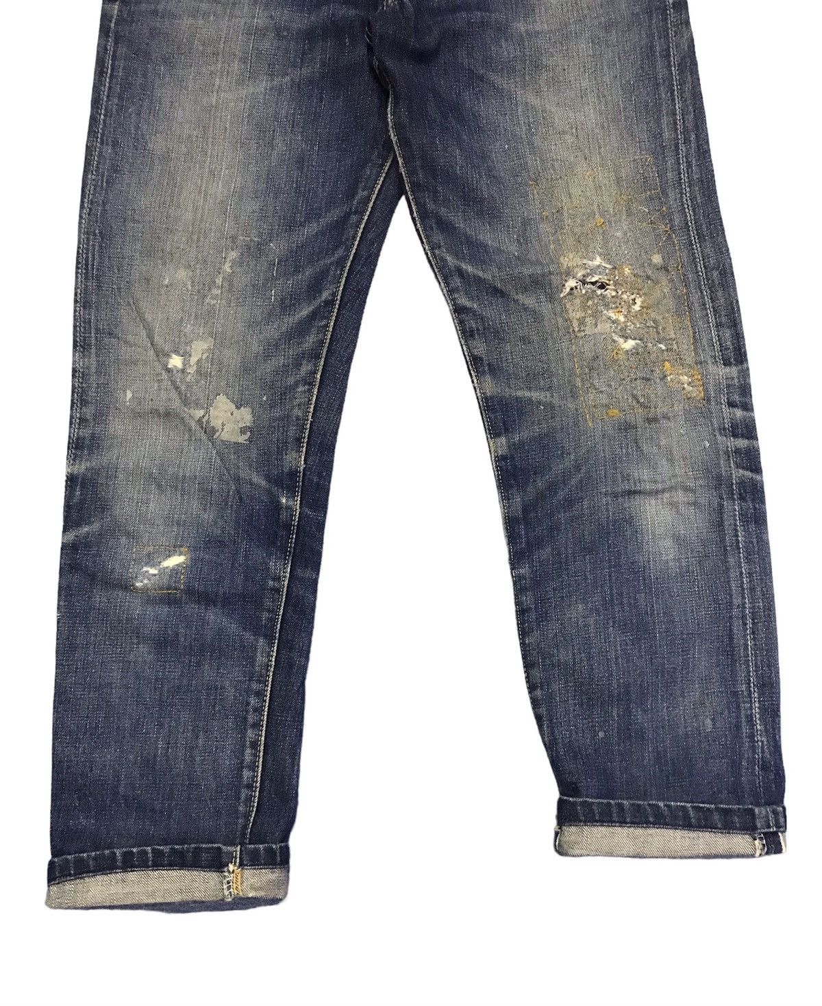 Vintage 🔥🔥Vtg 70s Big John Half Selvedge Rare Distressed Talon Jeans Size US 29 - 3 Thumbnail