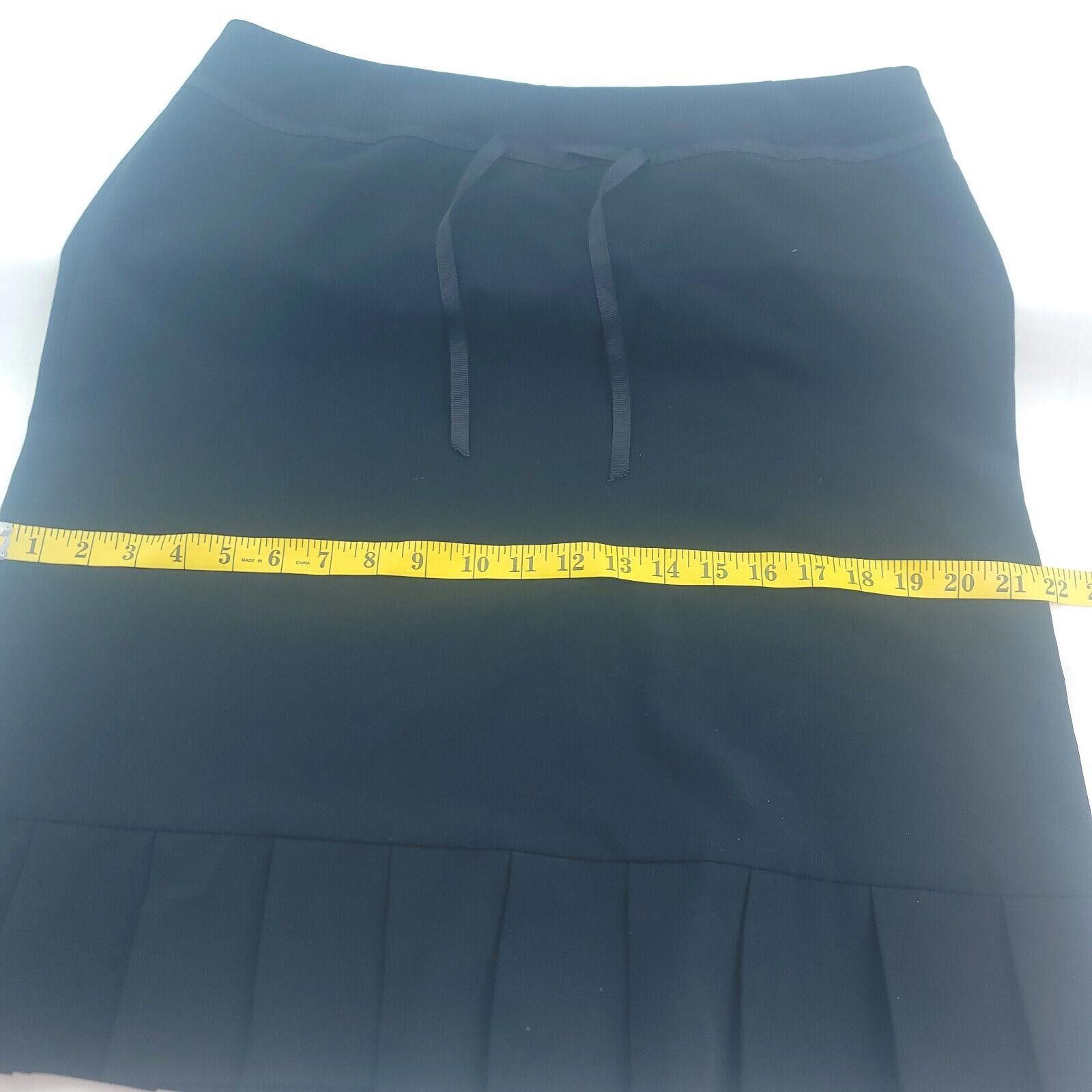Designer Vintage CiZi Women's Size 12 Black Ruffle Hemline Skirt Size 34" / US 12 / IT 48 - 6 Thumbnail