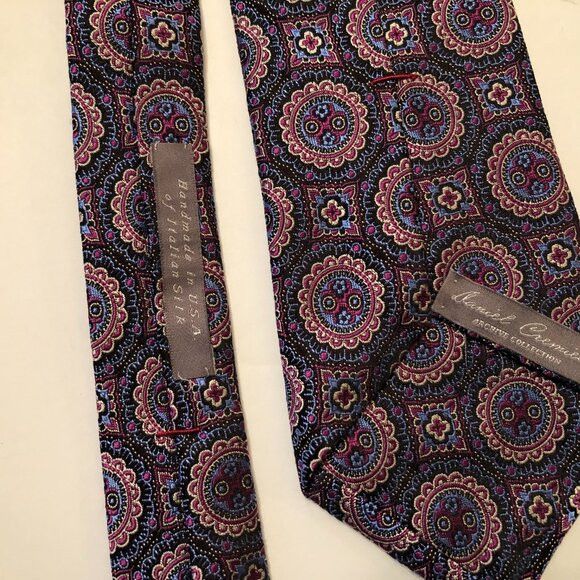 Daniel Cremieux Daniel CREMIEUX men's new blue silk tie 3 1/2" X 59" Size ONE SIZE - 4 Thumbnail