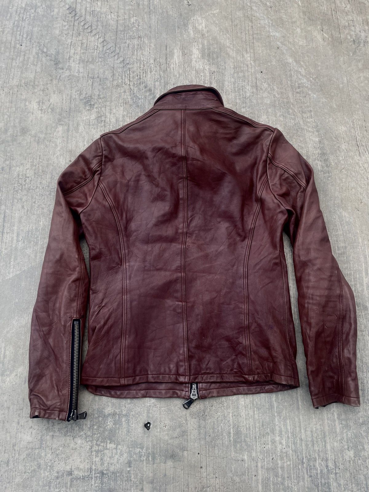 Japanese Brand 💥RARE💥2000s JAPANESE BRAND SHELLAC COWSKIN LEATHER JACKET Size US S / EU 44-46 / 1 - 4 Thumbnail