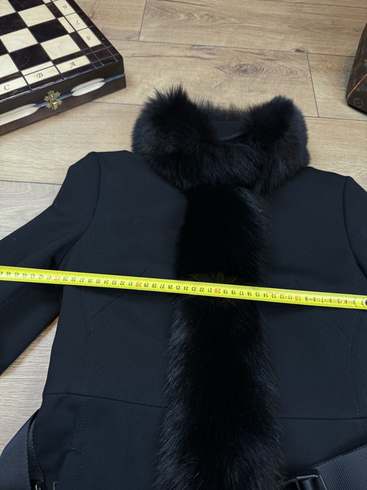 Prada Nylon coat blue fox fur Prada original rare luxury item Size S / US 4 / IT 40 - 9 Thumbnail