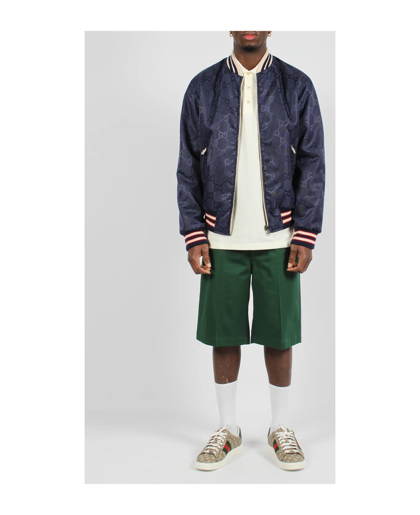 Gucci o1loc1c0126 762151 Cotton Shorts With Web Detail in Green Size US 34 / EU 50 - 2 Thumbnail