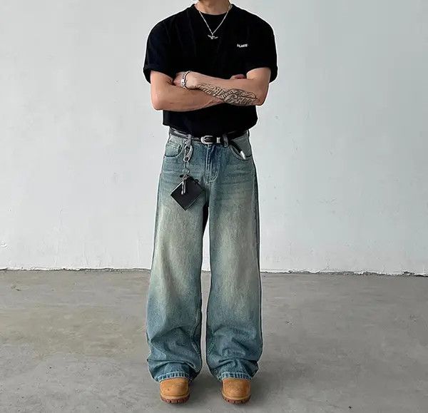 VIBE Baggy Wide-Leg Denim Jeans Size US 32 / EU 48 - 2 Thumbnail