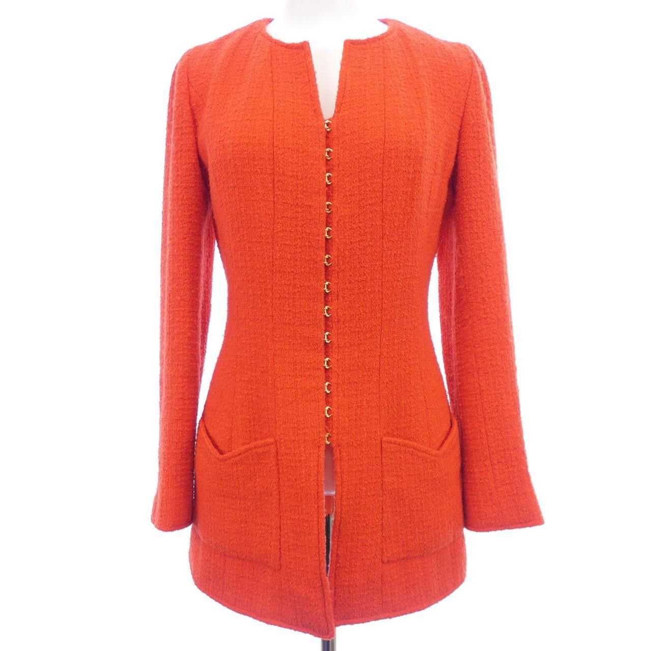 Chanel Chanel Chanel Collarless Jacket Textile Outerwear P08262V04999 96A DUTY FREE for USA Size ONE SIZE - 1 Thumbnail