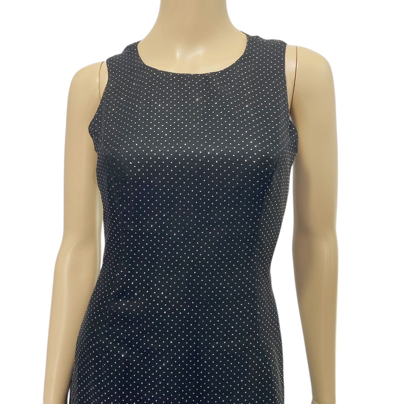 Versus Versace Vintage Black Studded Maxi Long Dress Size M / US 6-8 / IT 42-44 - 5 Thumbnail
