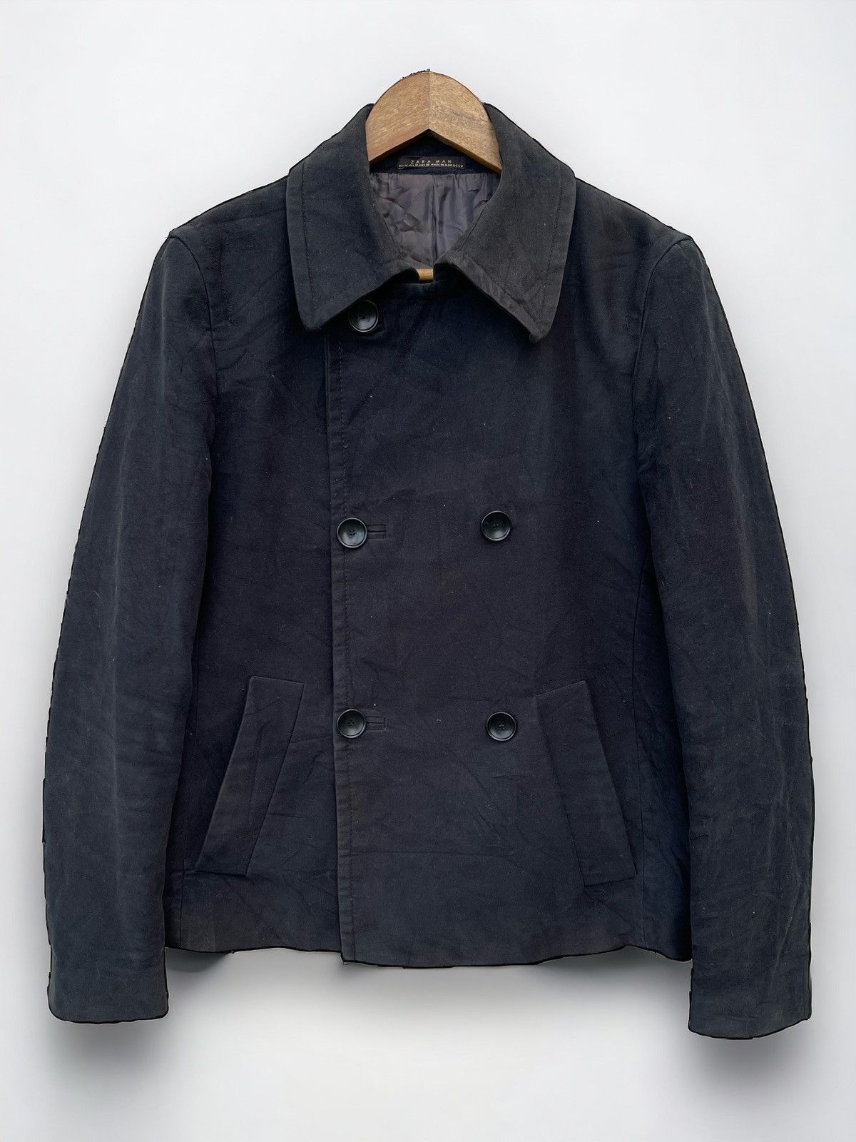 Zara ZARA MAN VELVET DOUBLE BREASTED JACKET Size US M / EU 48-50 / 2 - 1 Thumbnail