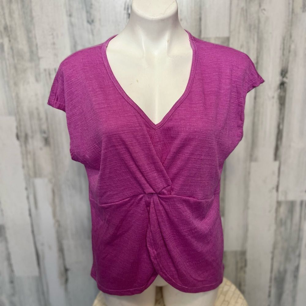 Other Jane + Delancy Purple Twist Front V-Neck Short Sleeve Top Si Size S / US 4 / IT 40 - 1 Thumbnail