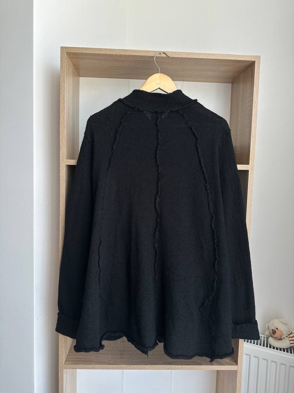 Rundholz × Vintage Vintage Rundholz Black Wool Cardigan Avant Garde Sweater Size US M / EU 48-50 / 2 - 18 Thumbnail