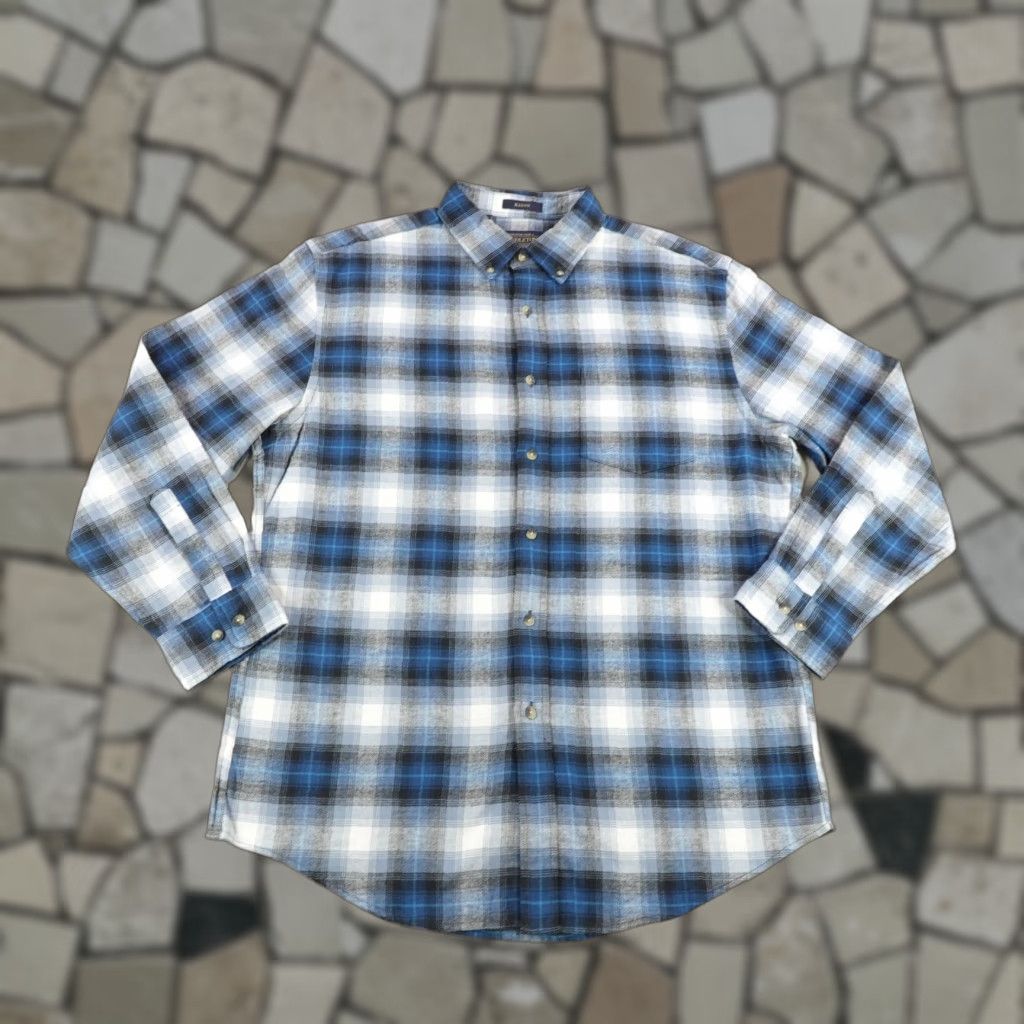 Pendleton VINTAGE Pendleton Shirt Men Medium Blue Plaid Flannel Mason Button-Up Outdoors Work Casual Size US M / EU 48-50 / 2 - 1 Thumbnail