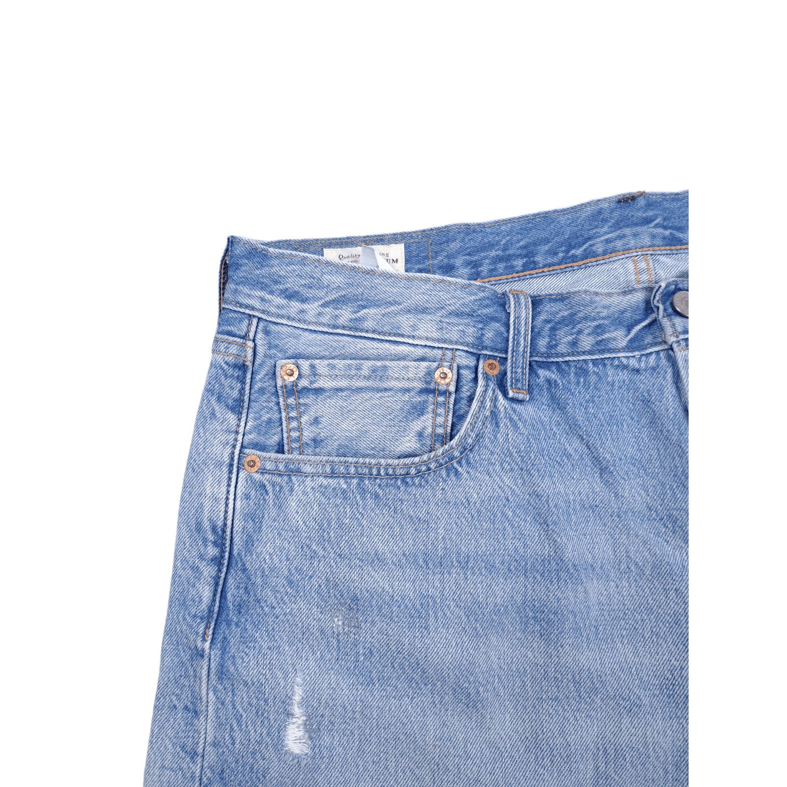 Levi's × Levi's Vintage Clothing Vintage Levis 501 Distressed Ripped Shorts Denim Jorts Size US 36 / EU 52 - 6 Thumbnail