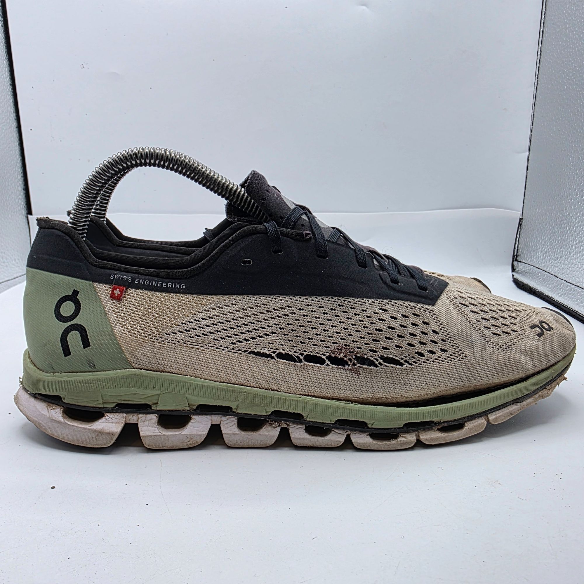 On On Running Cloudboom Mens Size 8 Gray Green Athletic Running Size US 8 / EU 41 - 10 Thumbnail