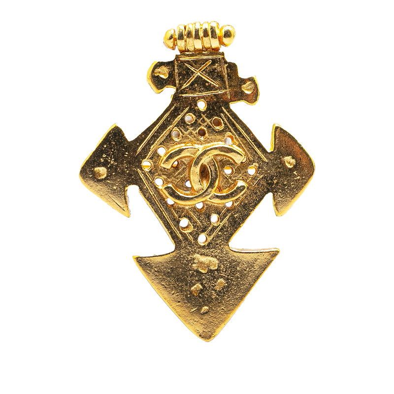 Chanel Chanel Chanel Coco Mark Brooch Metal Brooch DUTY FREE for USA Size ONE SIZE - 1 Thumbnail