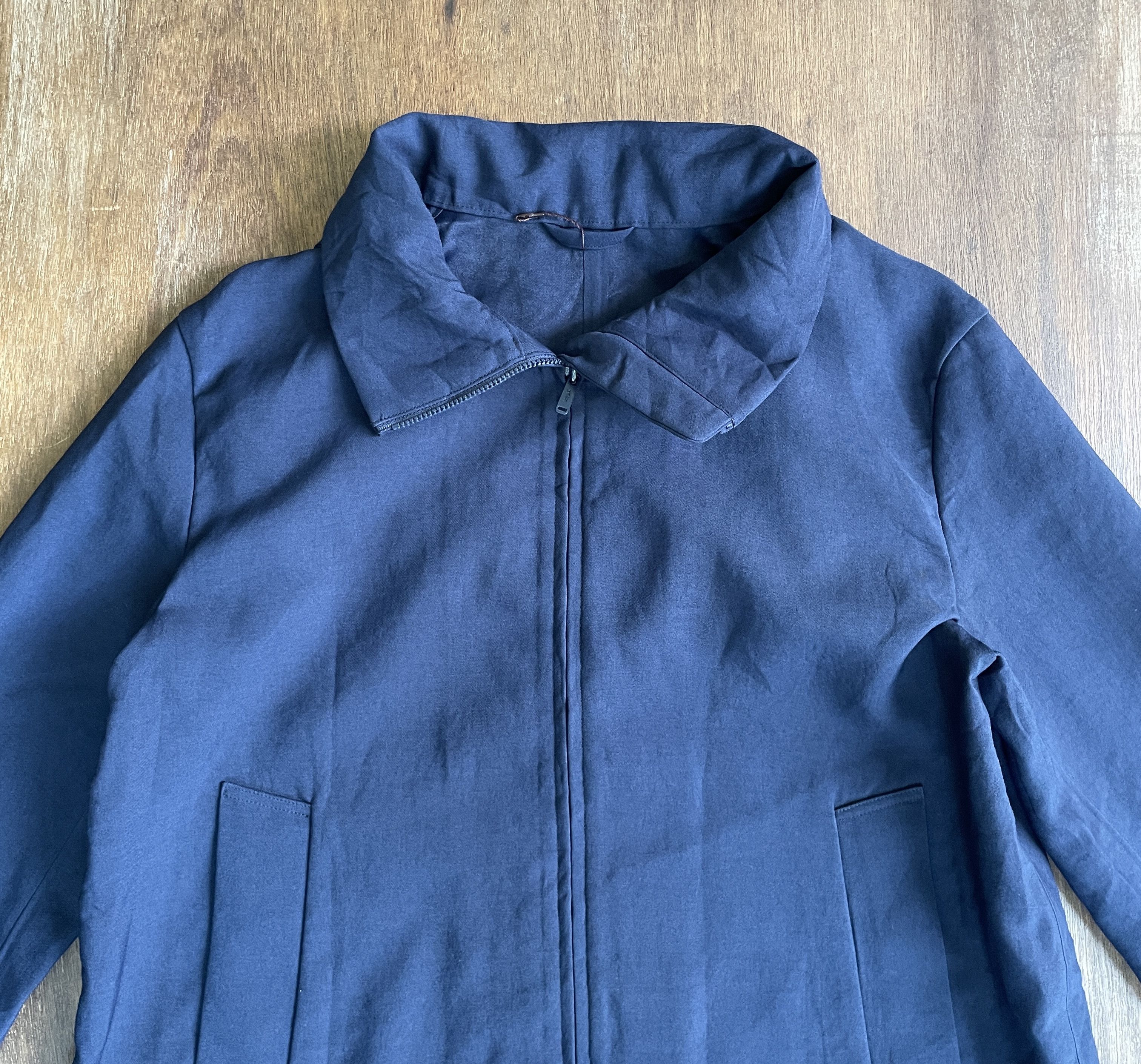 Mackintosh Mackintosh London Navy Hooded Jacket Zip Front Lightweight Size US M / EU 48-50 / 2 - 2 Thumbnail
