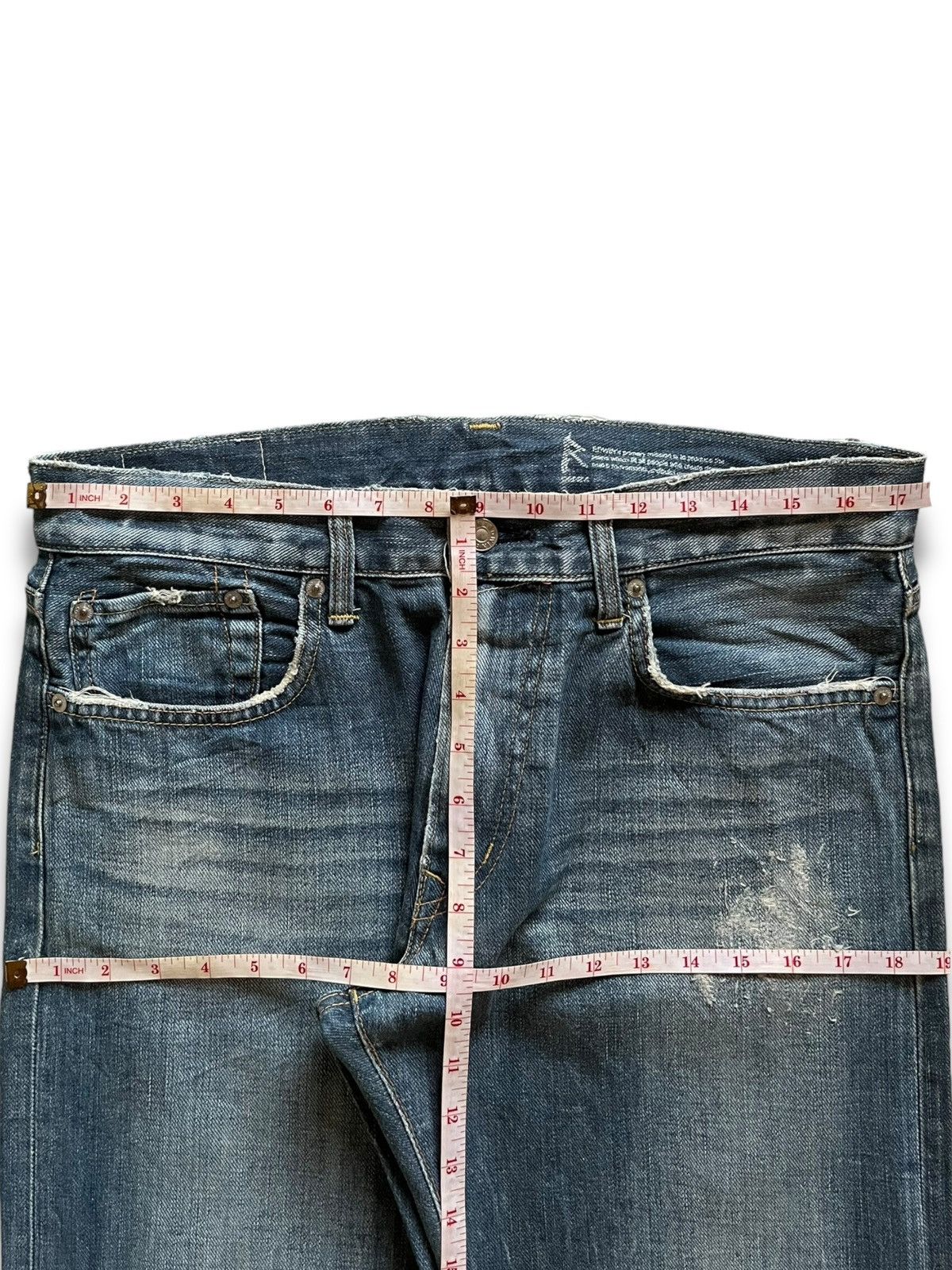 Edwin Vintage Japanese Edwin 503 Faded Wash Distressed Baggy Jeans Size US 35 - 11 Thumbnail