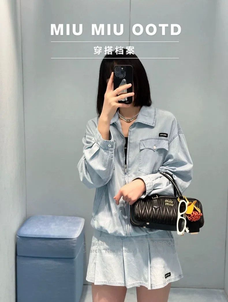 Miu Miu Miu Miu 36 Washed thin soft denim zipper shirt Size S / US 4 / IT 40 - 8 Thumbnail